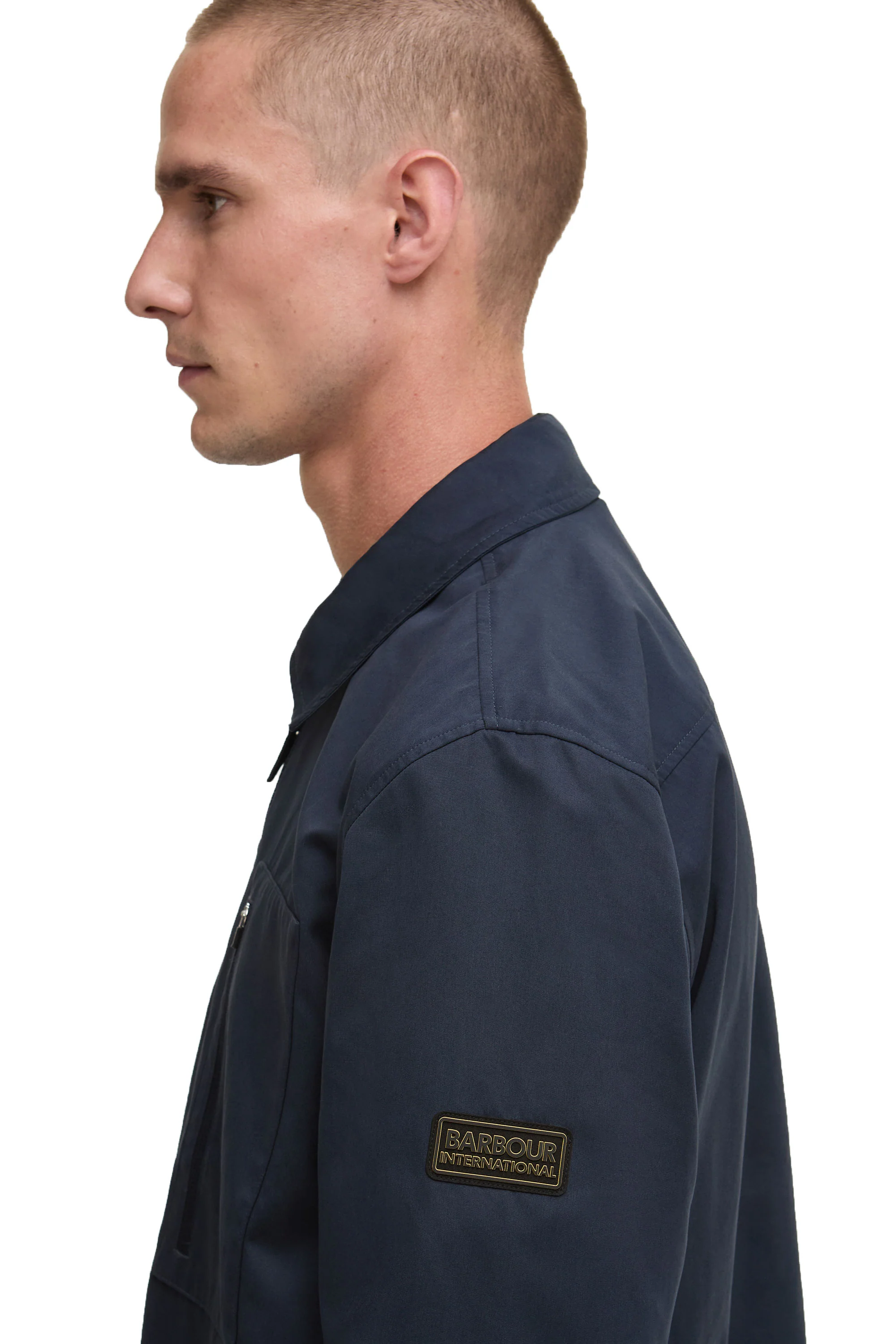 BARBOUR INTERNATIONAL COIL OVERSHIRT NAVY - Image 3