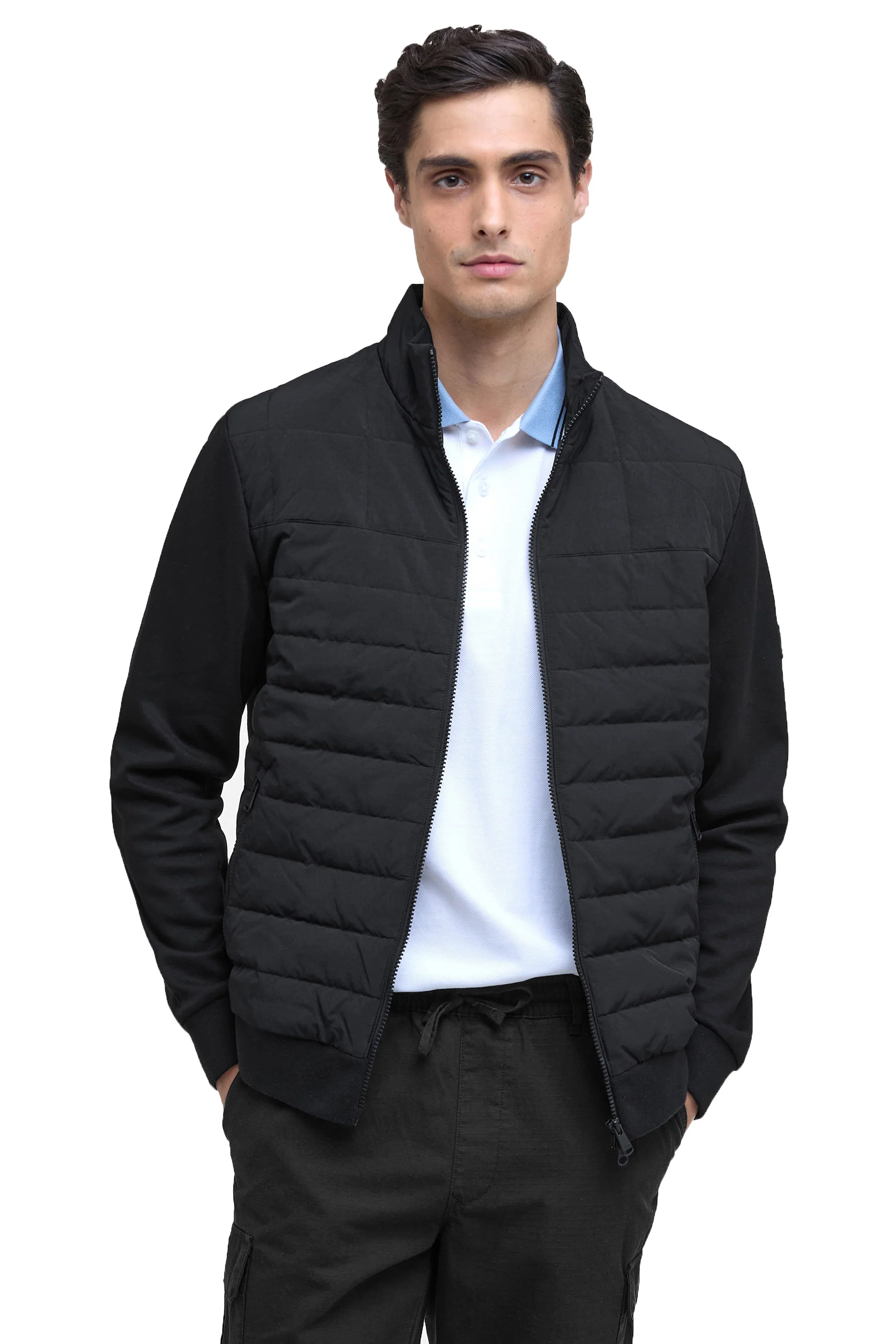 BARBOUR INTERNATIONAL COLLINS QUILTED JACKET BLACK - Image 2