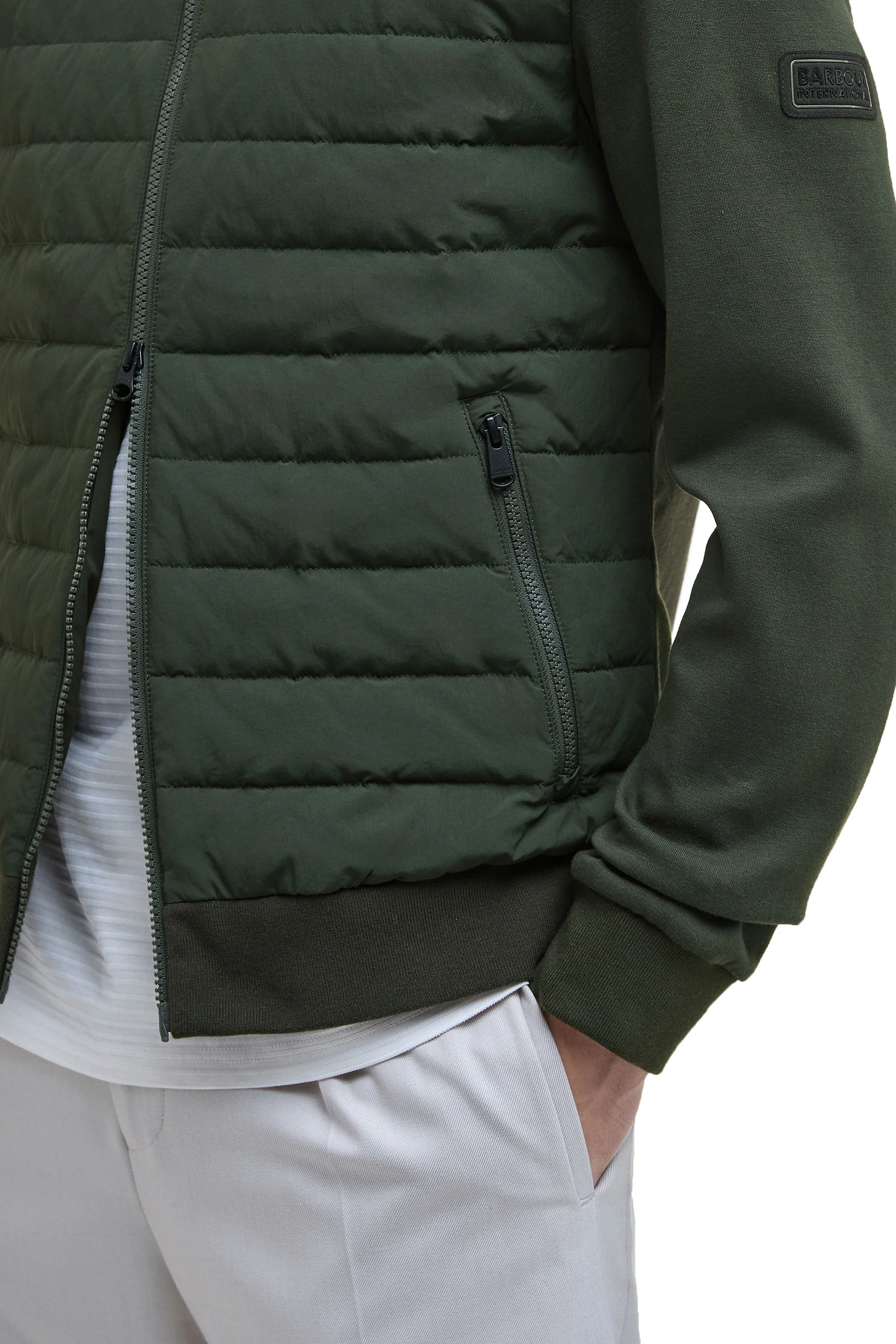 BARBOUR INTERNATIONAL COLLINS QUILTED JACKET SAGE - Image 4