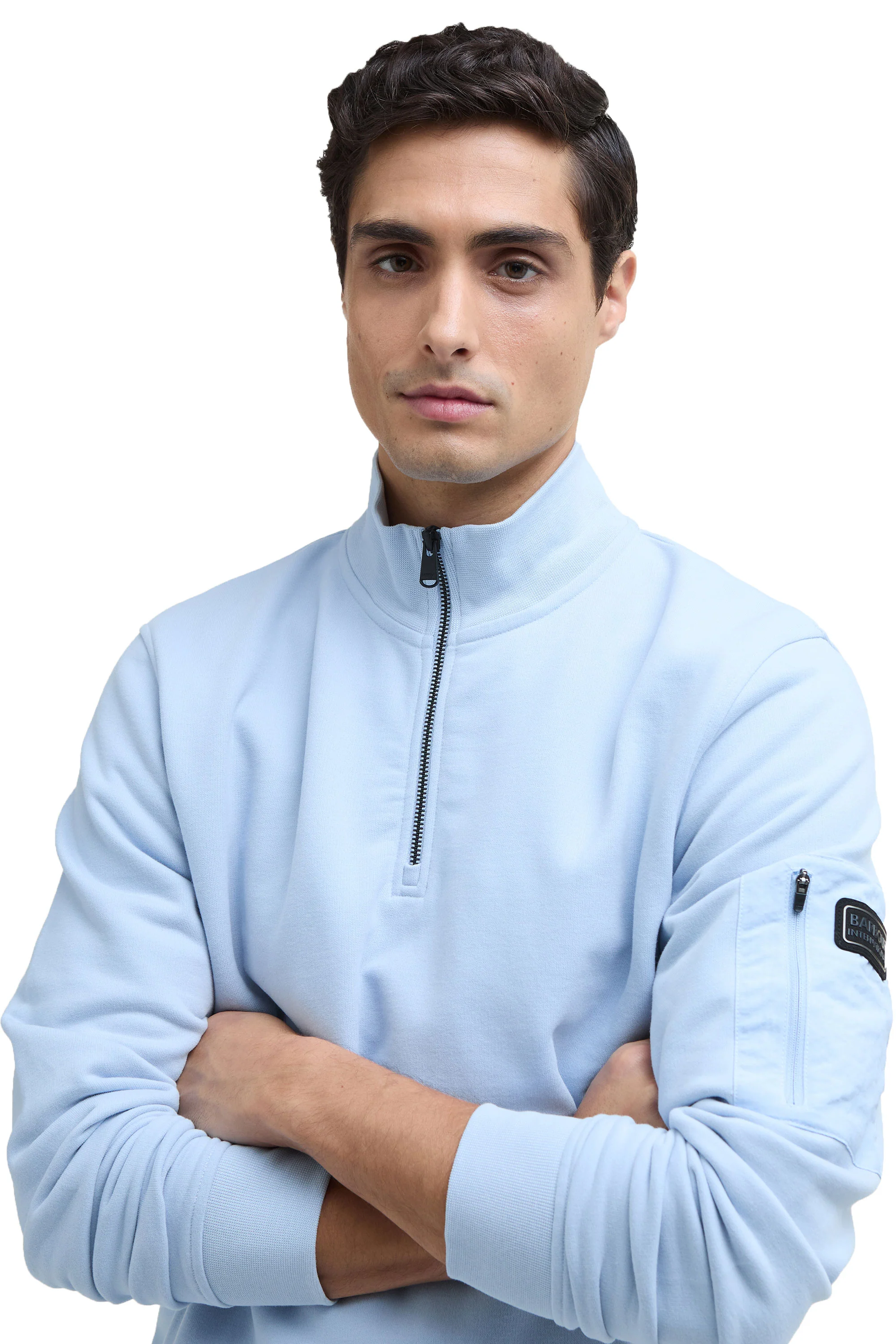 BARBOUR INTERNATIONAL EWAN FUNNEL NECK SWEATSHIRT HERITAGE BLUE - Image 3