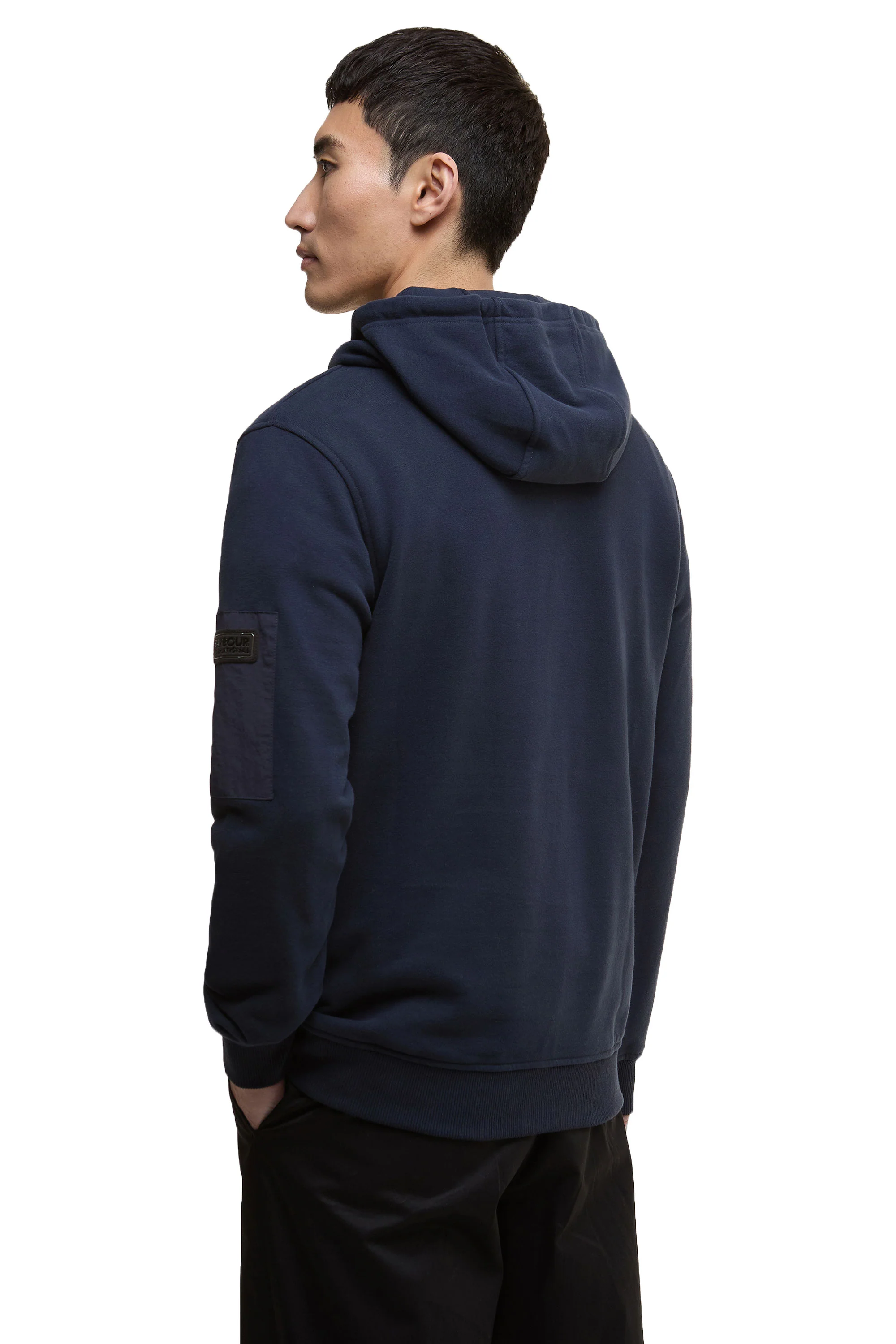 Barbour International Ewan Hoodie Navy - Image 3