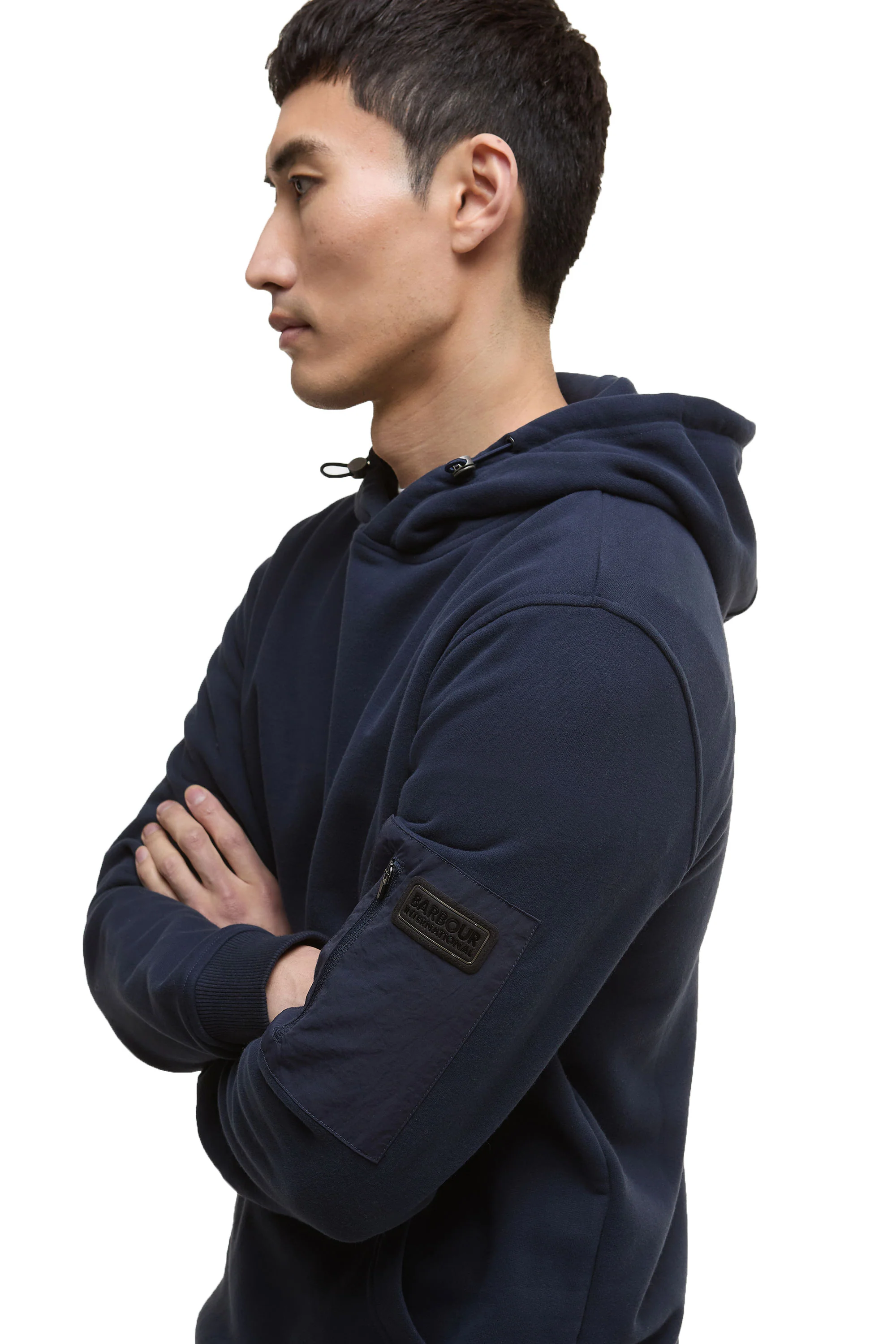 Barbour International Ewan Hoodie Navy - Image 4