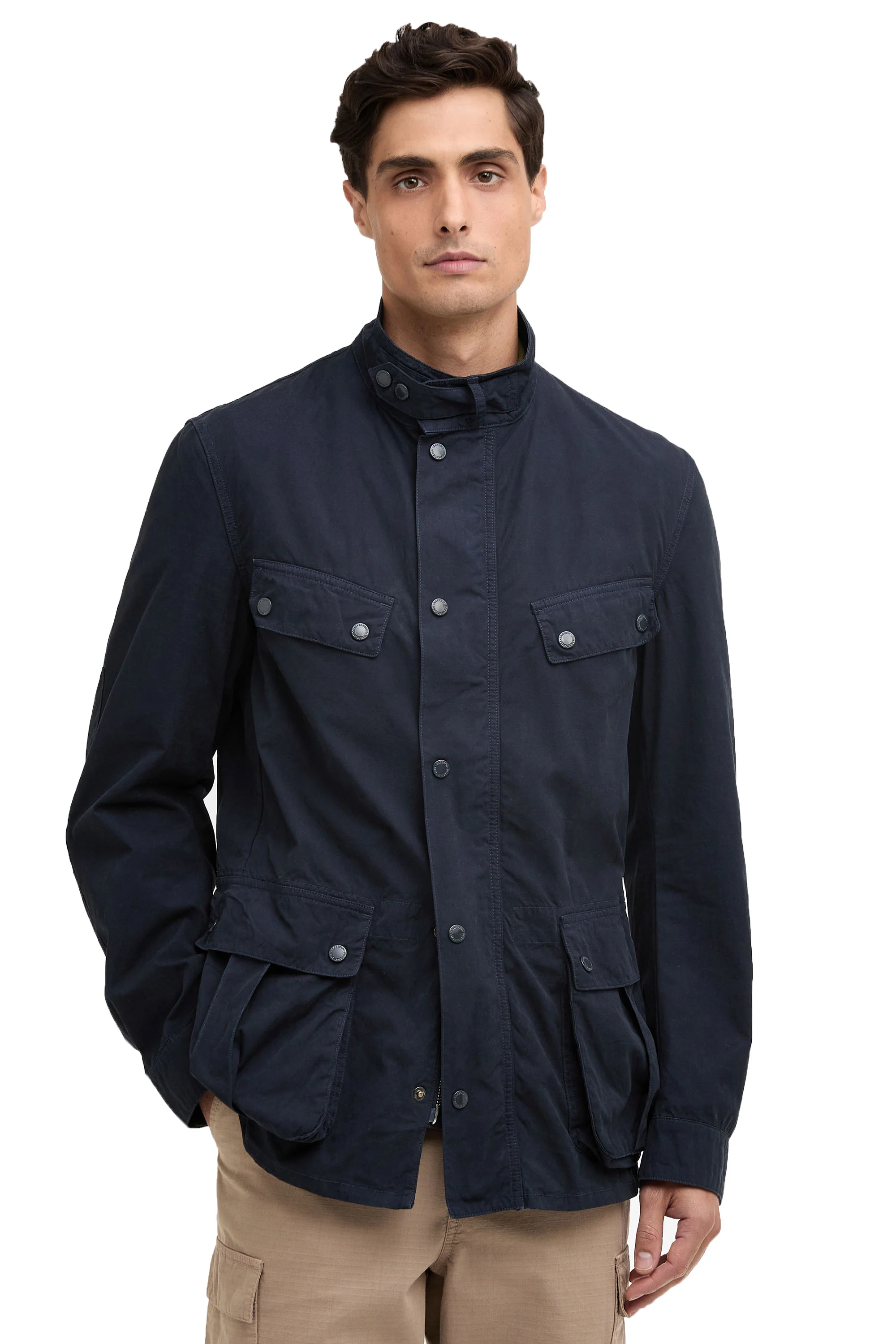 BARBOUR INTERNATIONAL GARMENT DUKE DYED CASUAL JACKET NAVY - Image 2