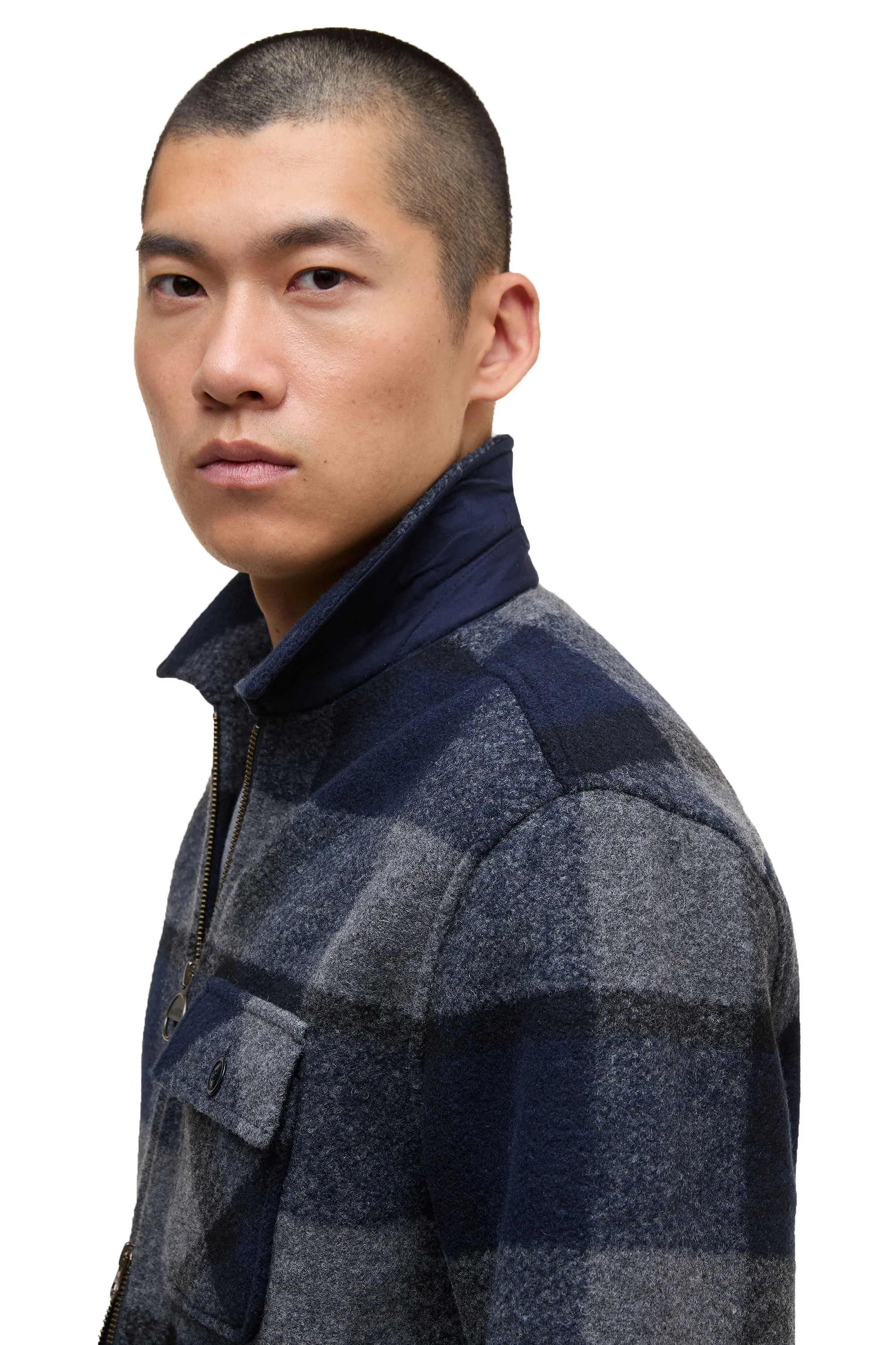 Barbour International Hailwood Overshirt Navy - Image 4