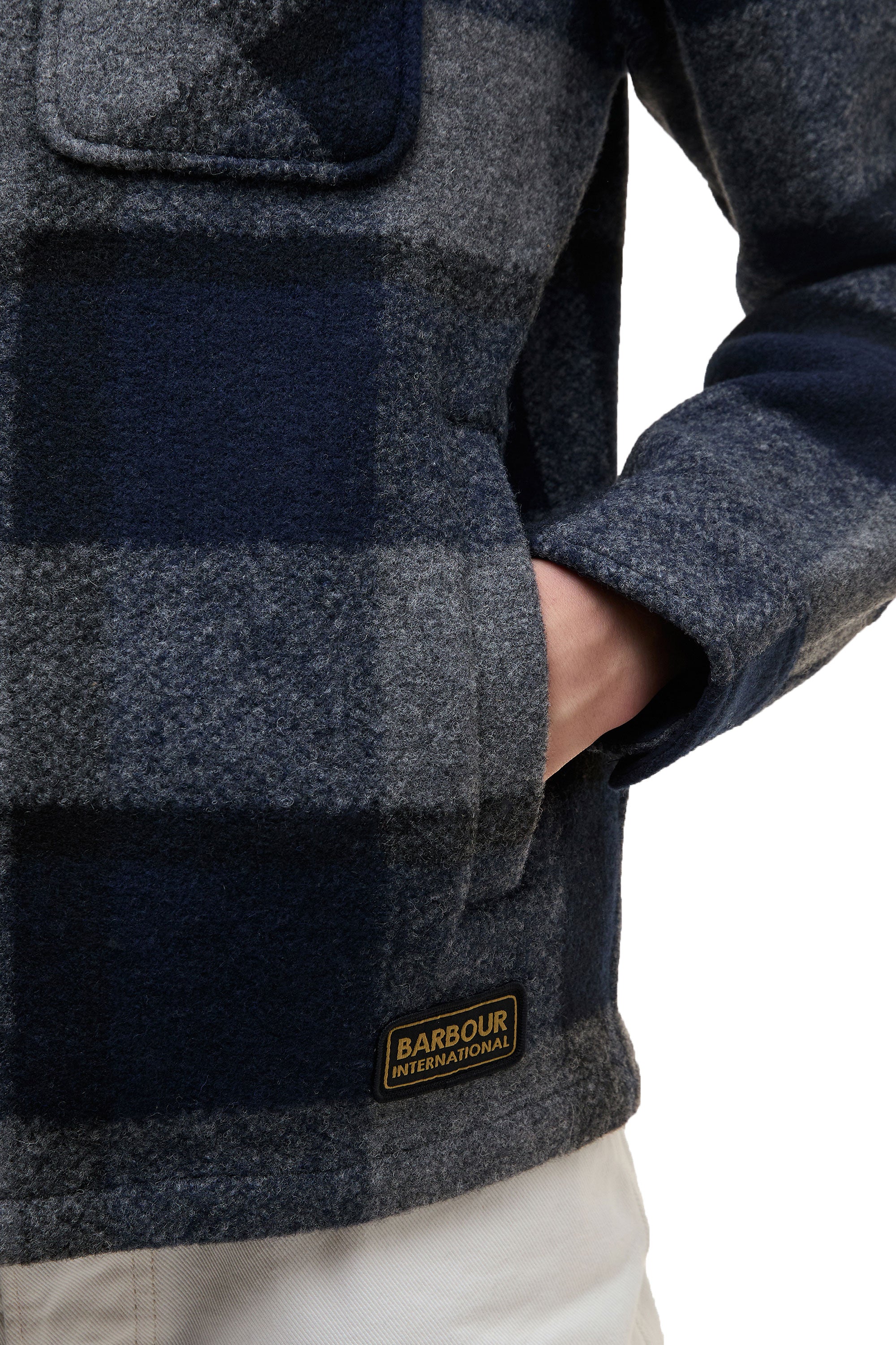 Barbour International Hailwood Overshirt Navy - Image 6
