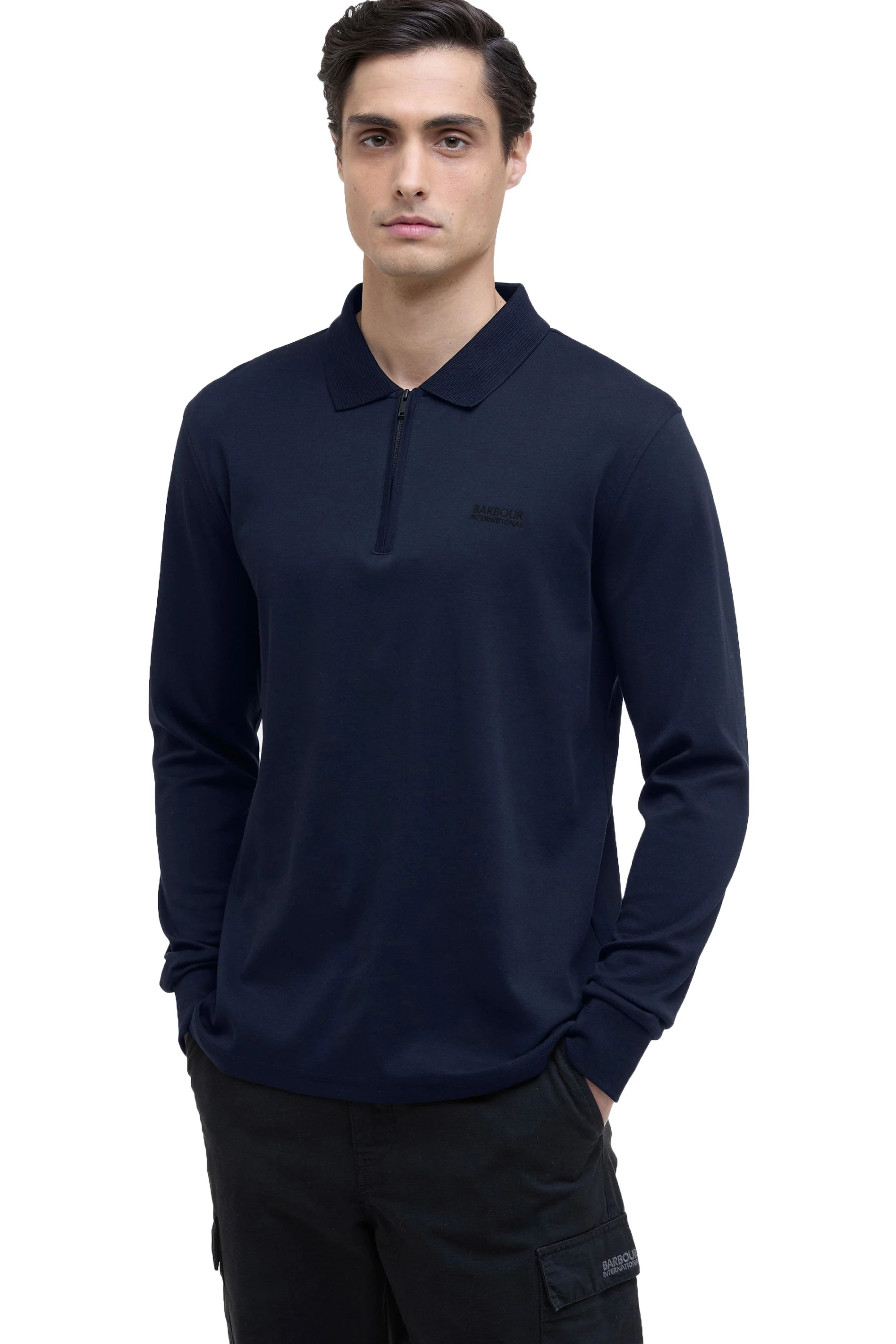 Barbour International Innes Polo Navy - Image 2