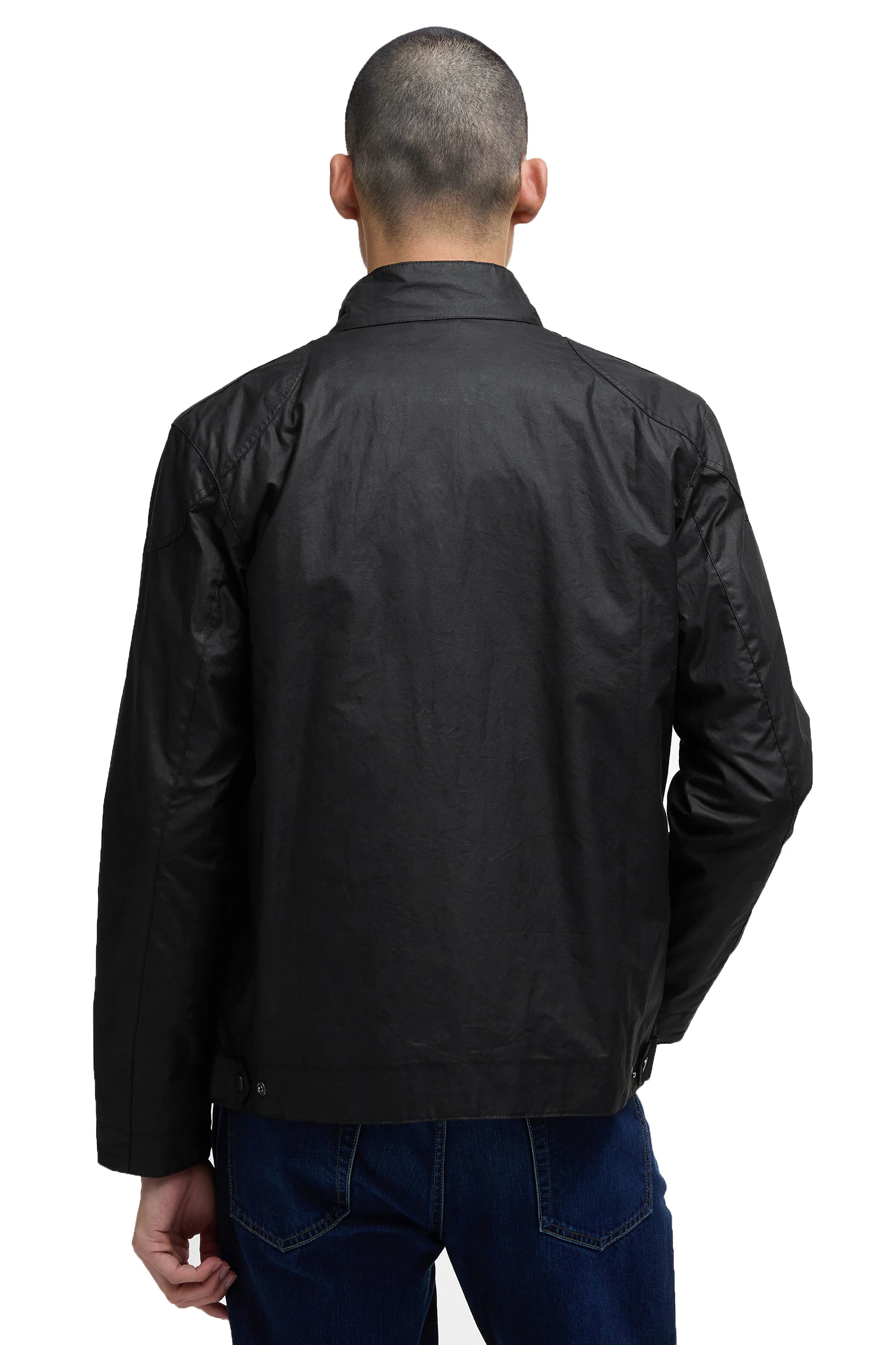 BARBOUR INTERNATIONAL MERTON WAX JACKET BLACK - Image 3
