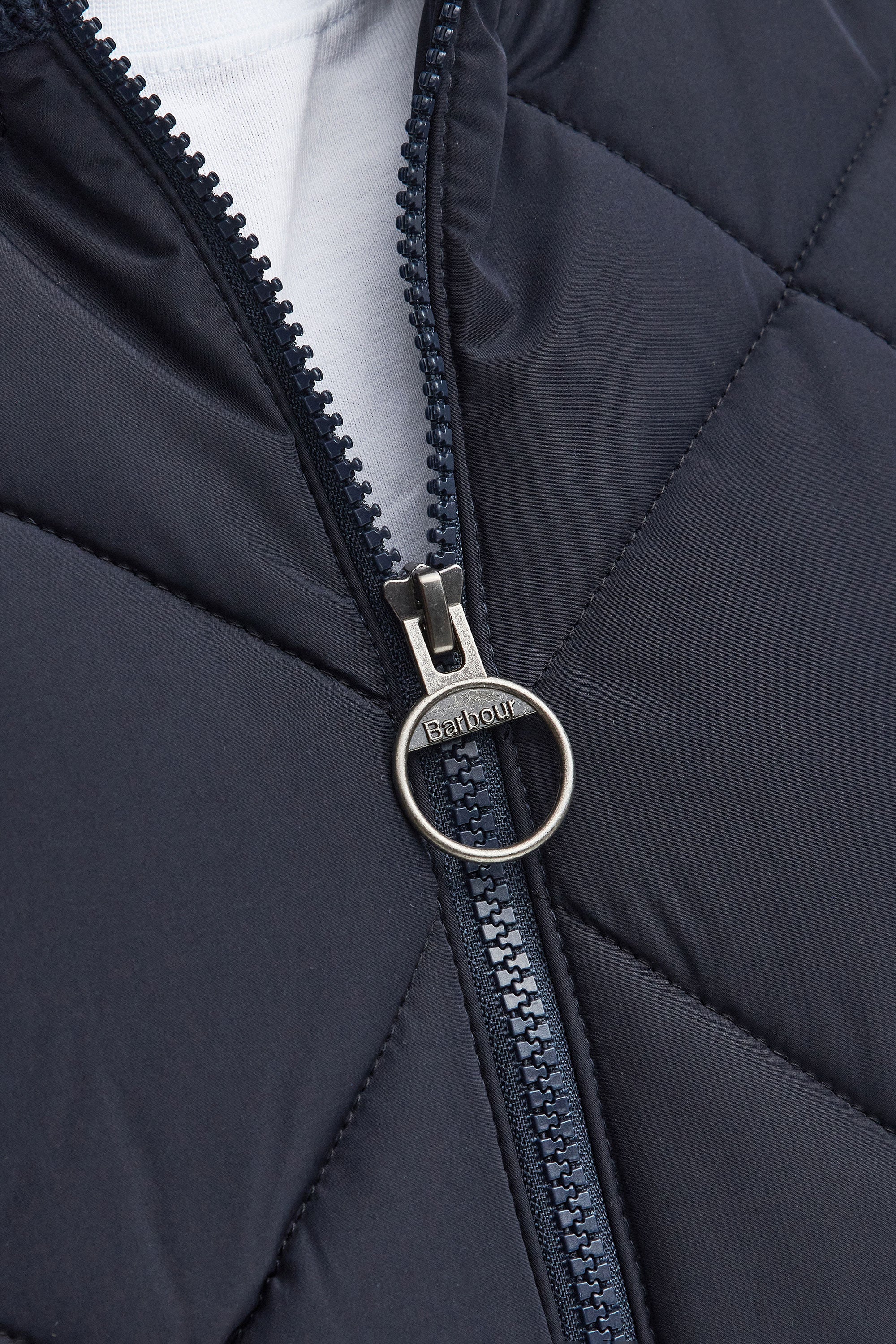 Barbour Newland Zip Knitted Jumper Navy - Image 4