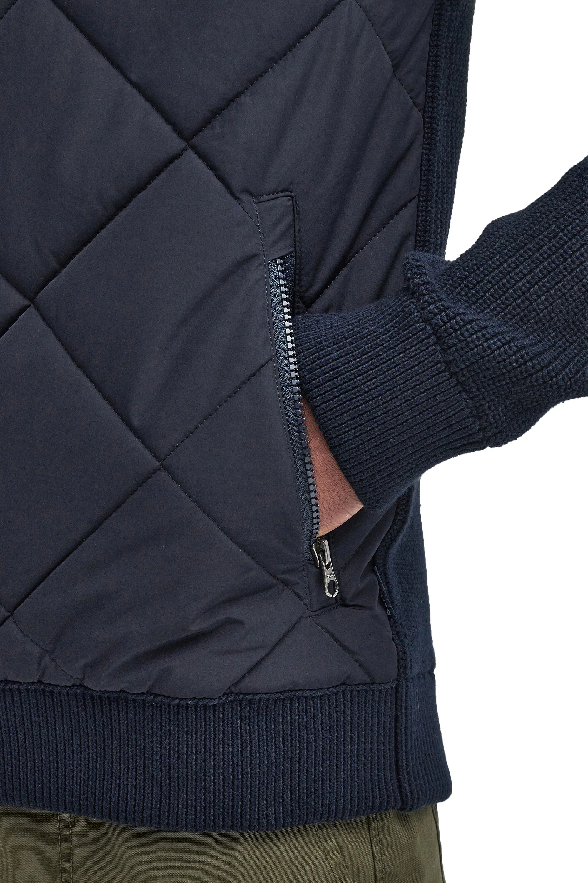 Barbour Newland Zip Knitted Jumper Navy - Image 5