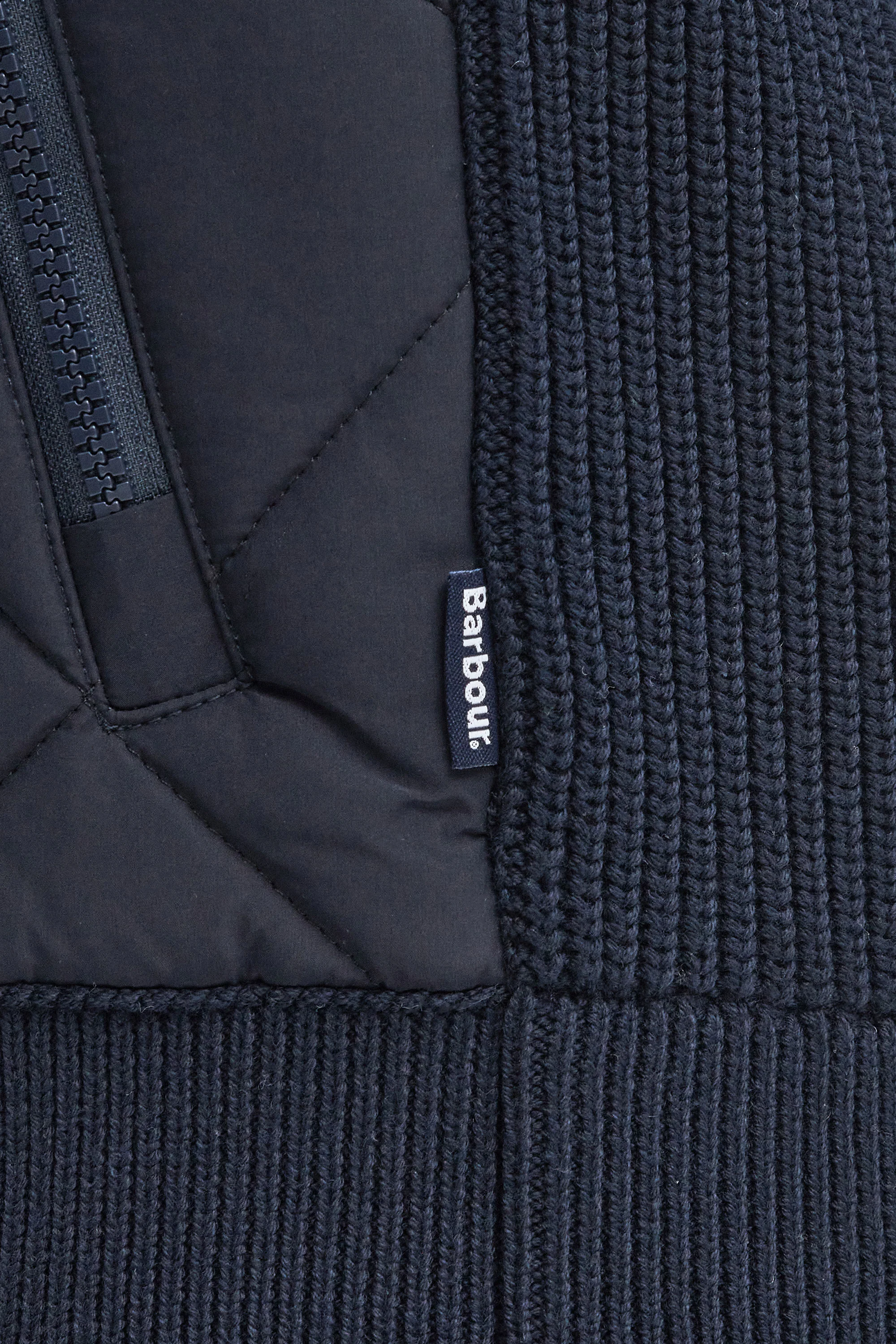 Barbour Newland Zip Knitted Jumper Navy - Image 6