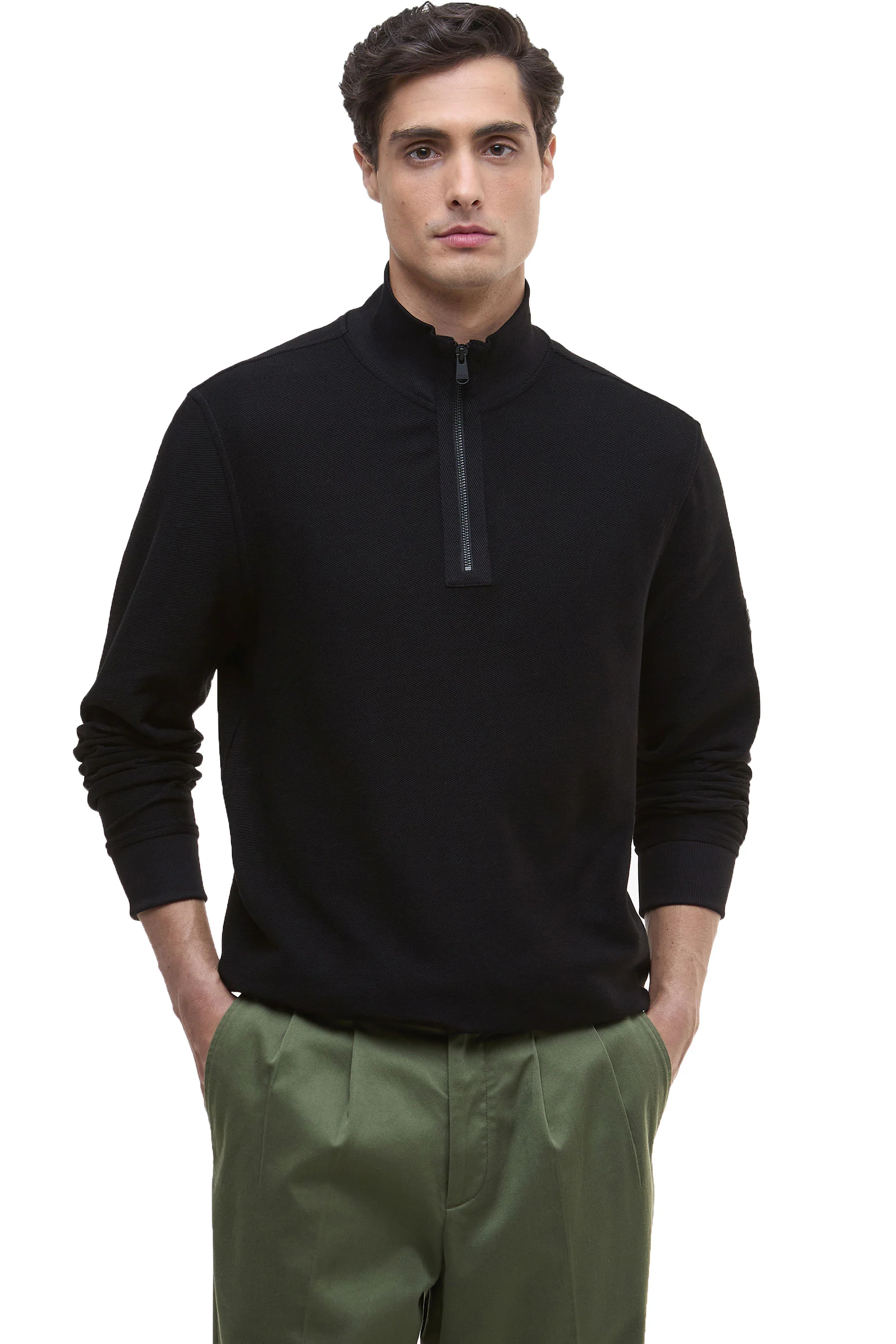 BARBOUR INTERNATIONAL SAMUEL FUNNEL NECK BLACK - Image 2