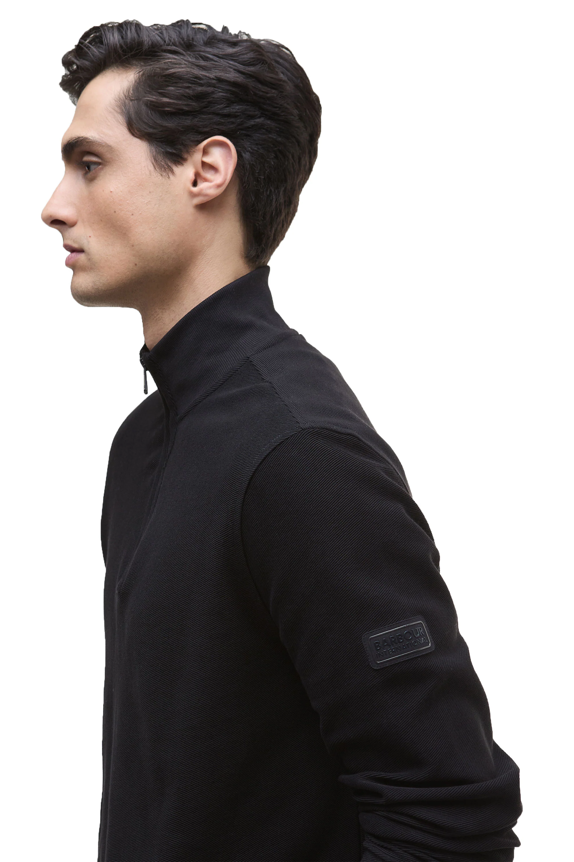 BARBOUR INTERNATIONAL SAMUEL FUNNEL NECK BLACK - Image 3