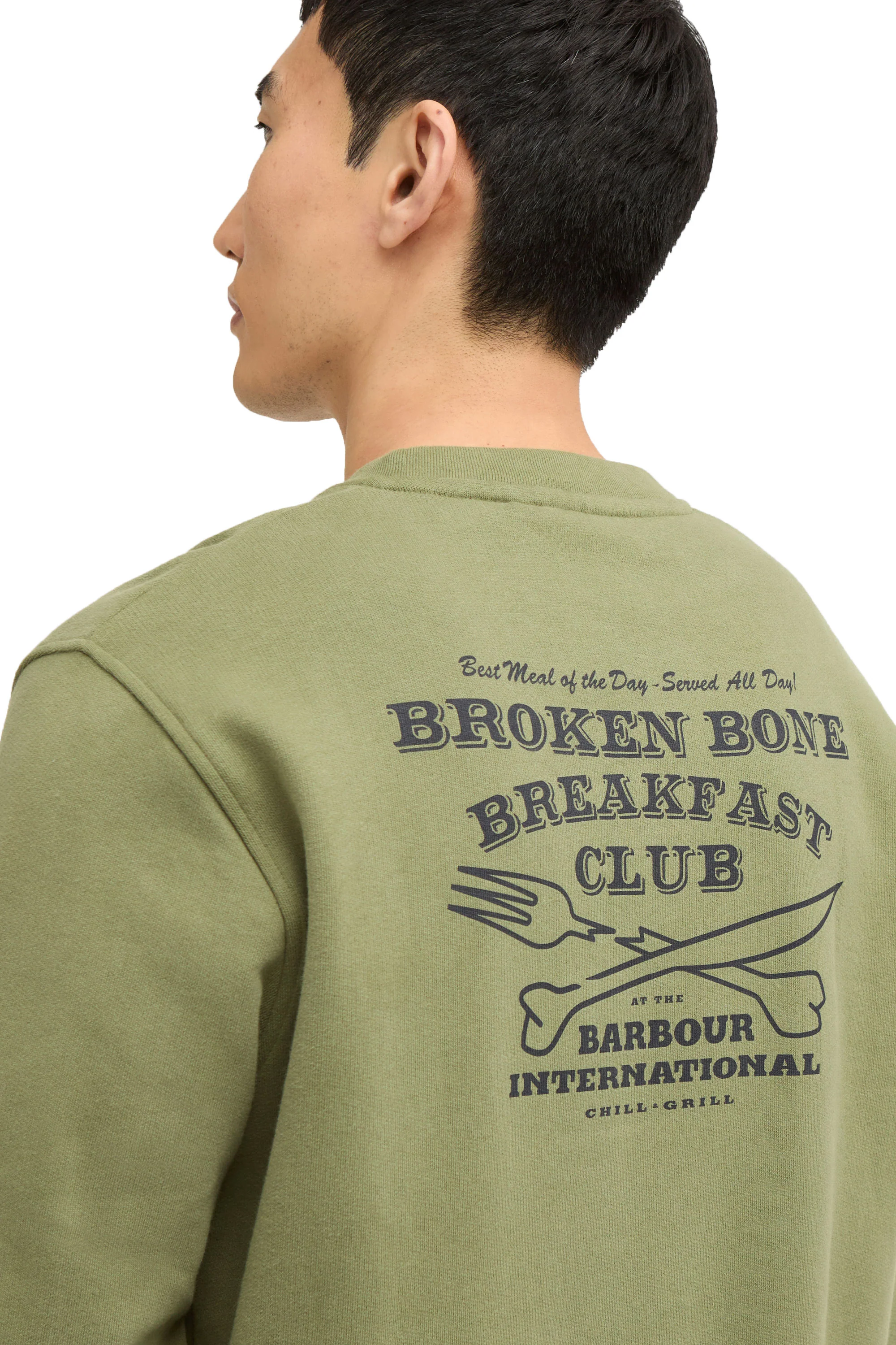 Barbour International STAITHES SWEATSHIRT OLIVINE - Image 3