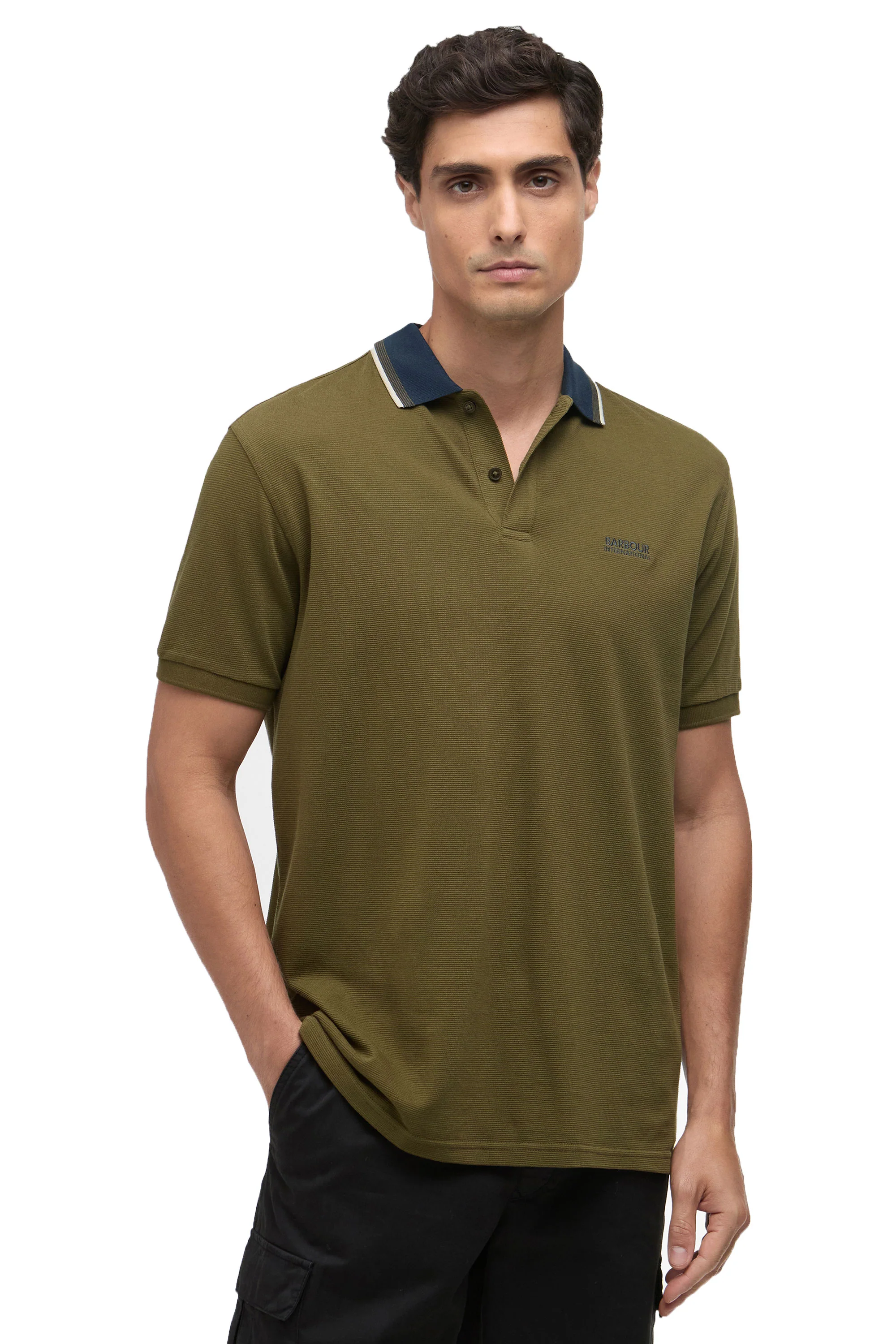 BARBOUR INTERNATIONAL VASE POLO LIGHT SAGE - Image 2