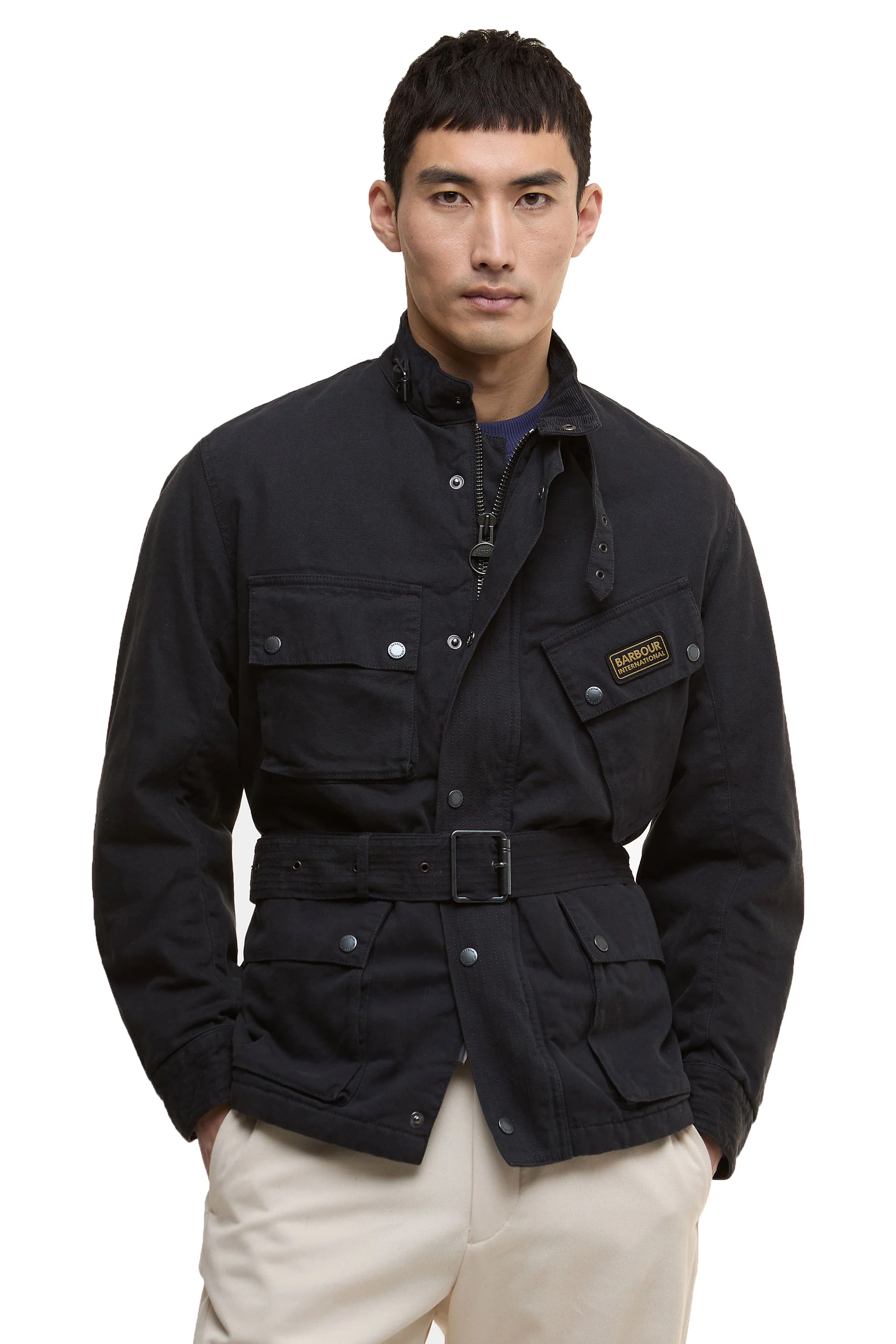 Barbour International Washed Casual A7 Jacket Black - Image 2