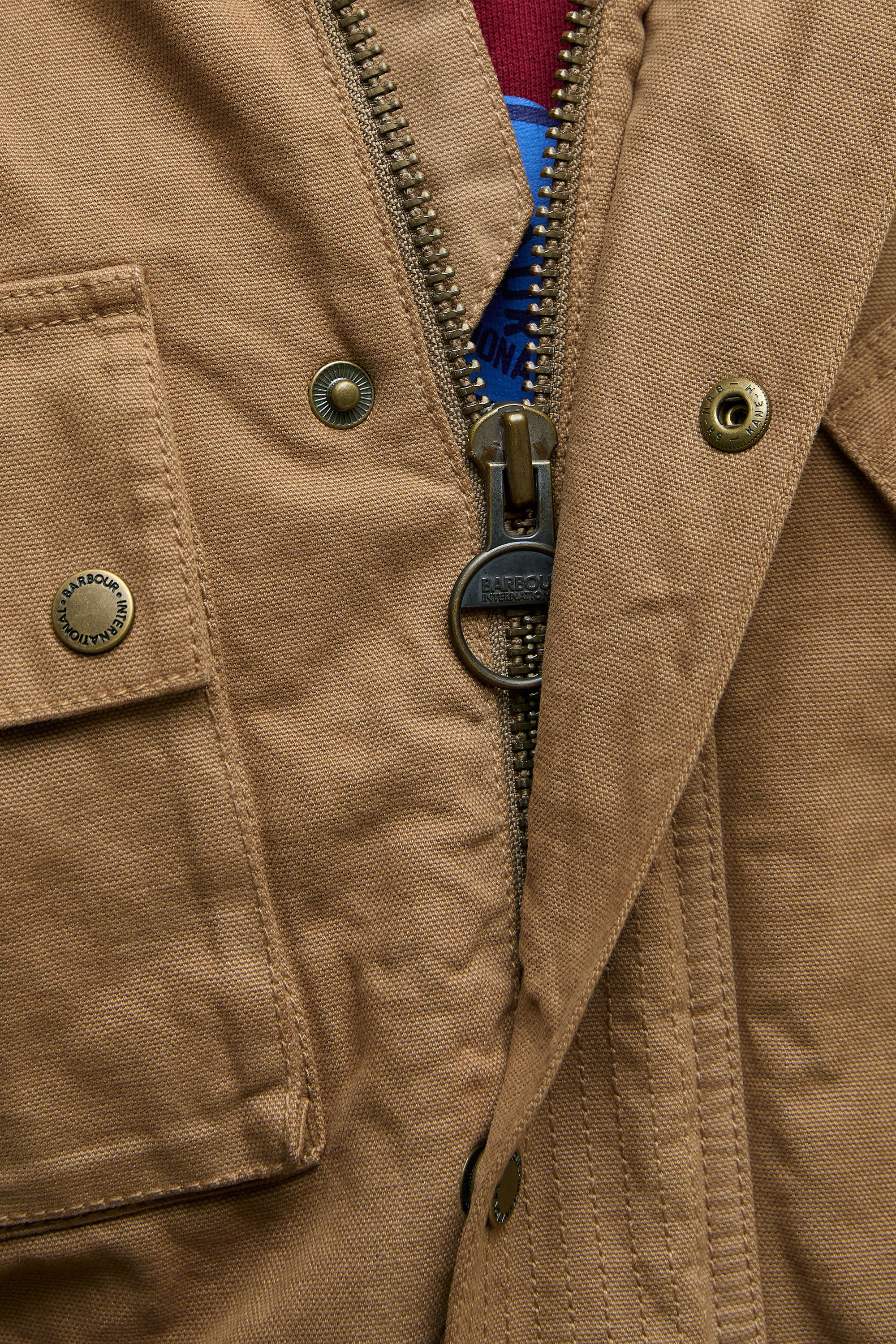 Barbour International Washed Casual A7 Jacket Sandstone - Image 6
