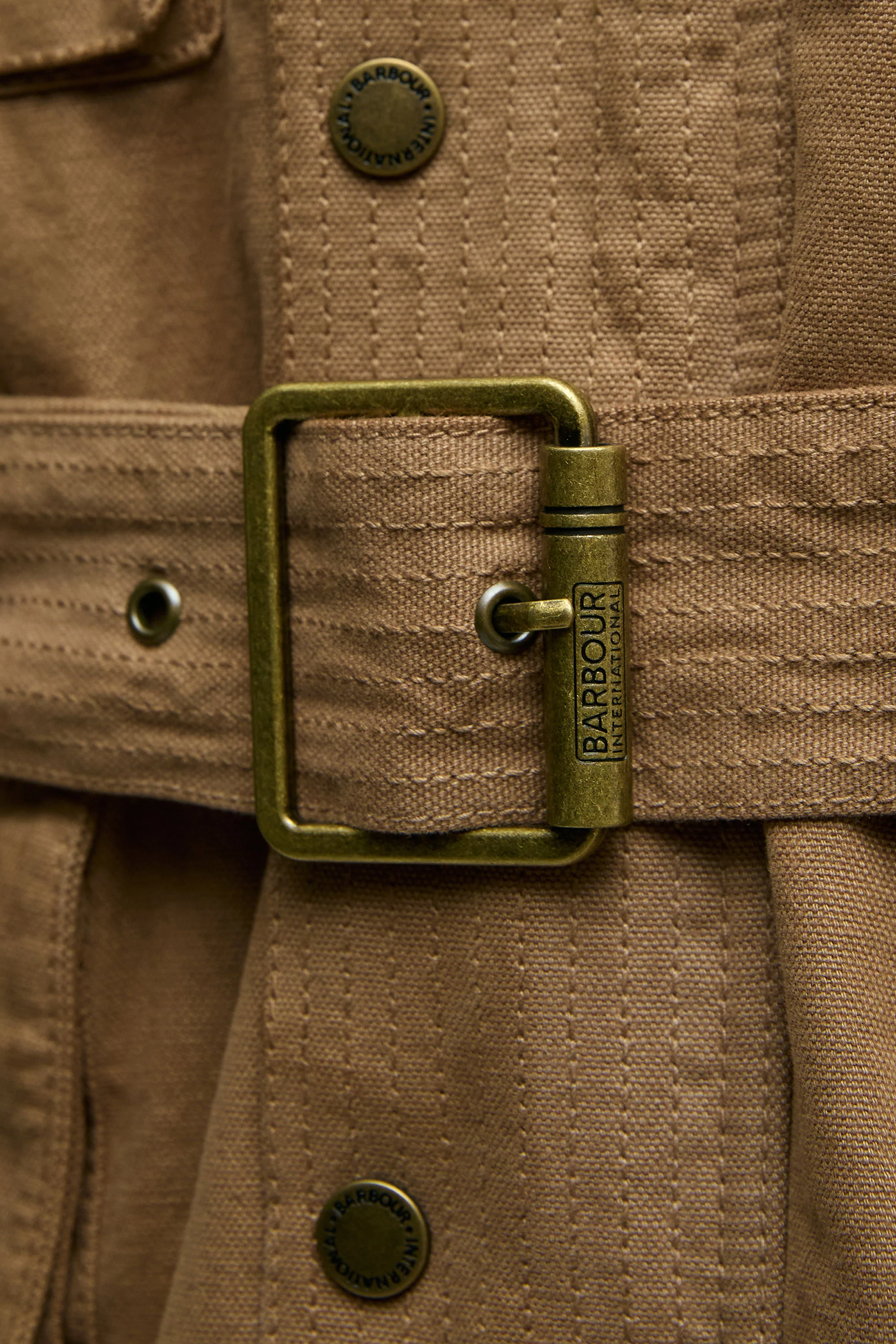 Barbour International Washed Casual A7 Jacket Sandstone - Image 7