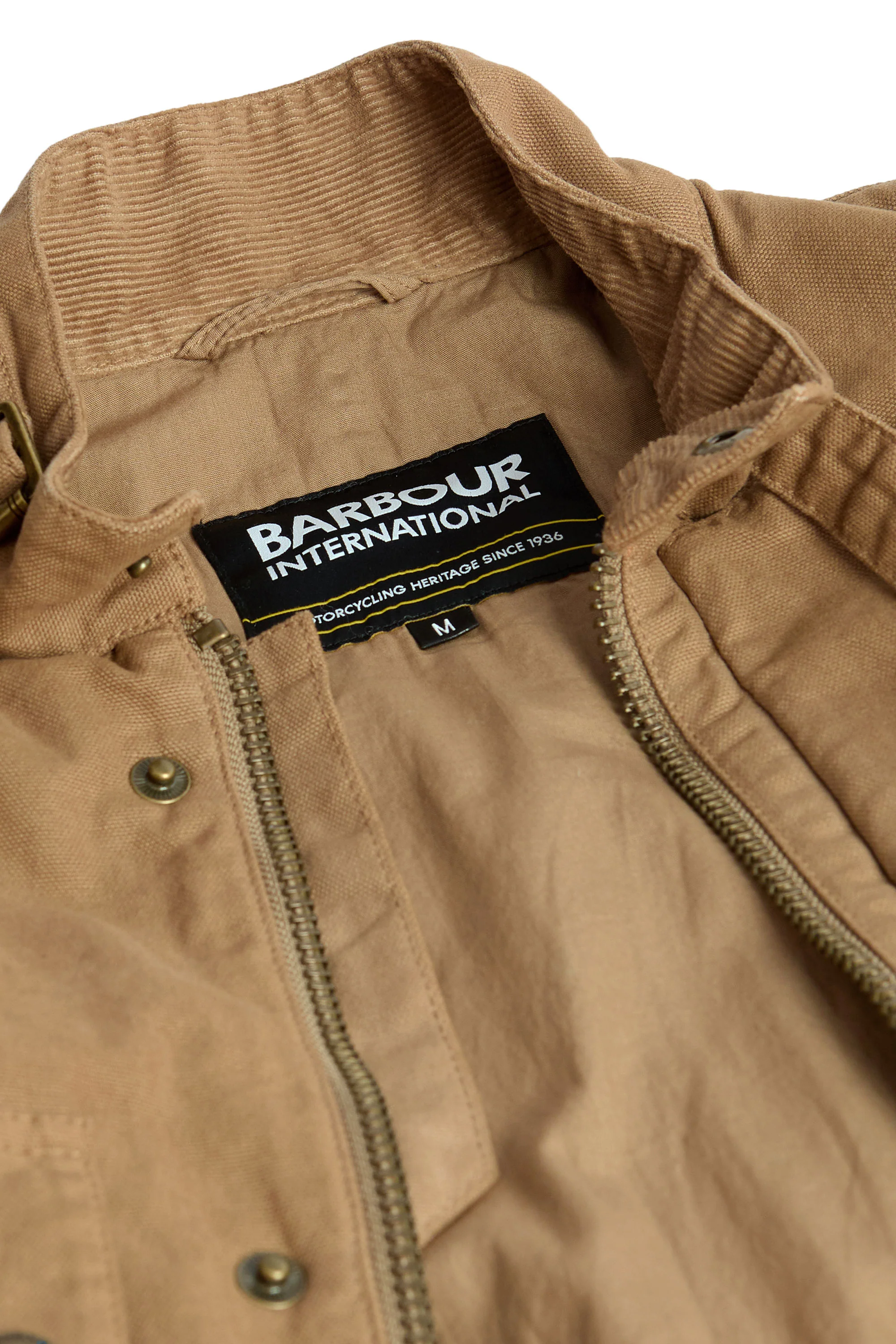 Barbour International Washed Casual A7 Jacket Sandstone - Image 8