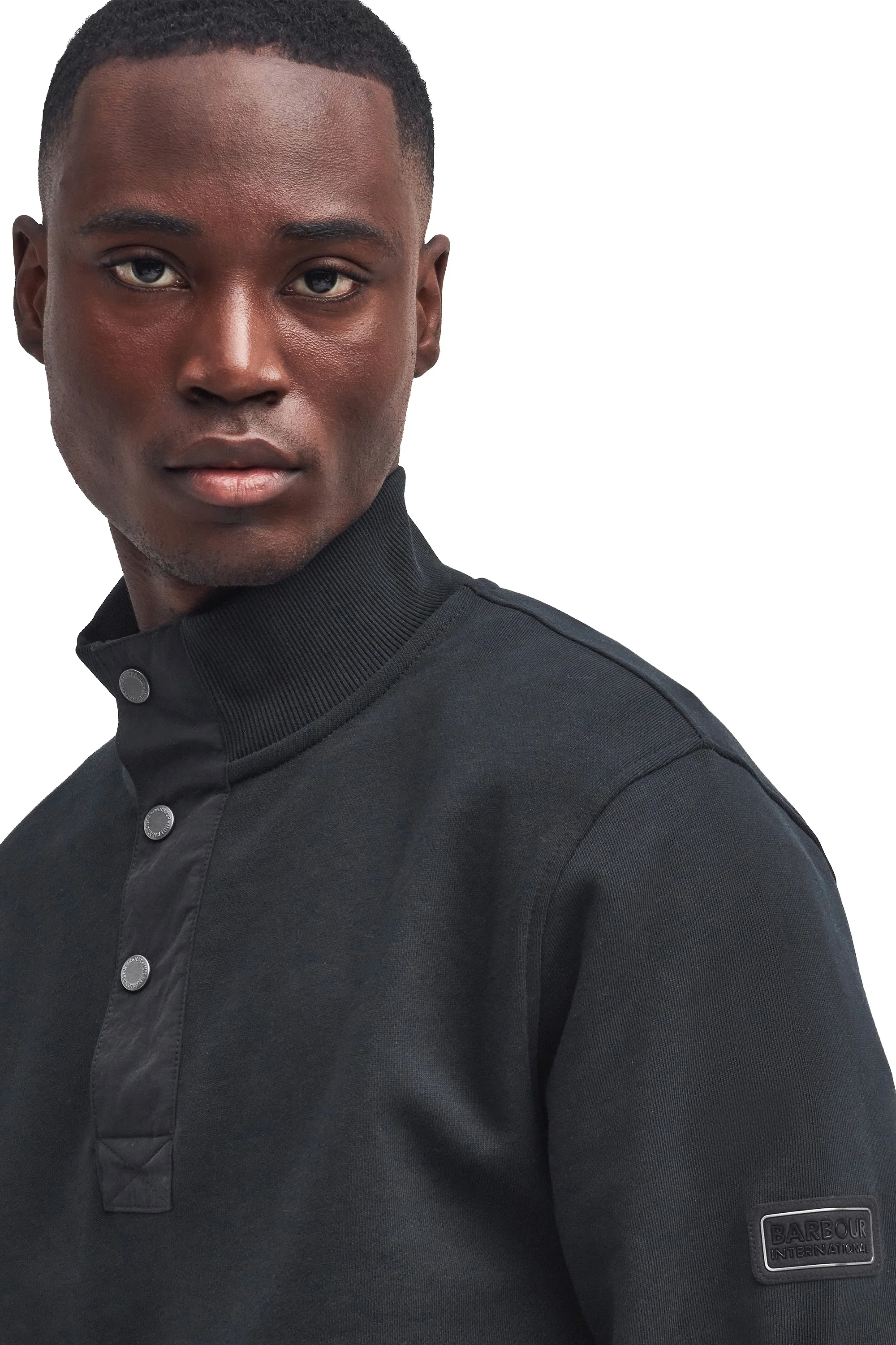 Barbour International Flight Half Zip Black - Image 5
