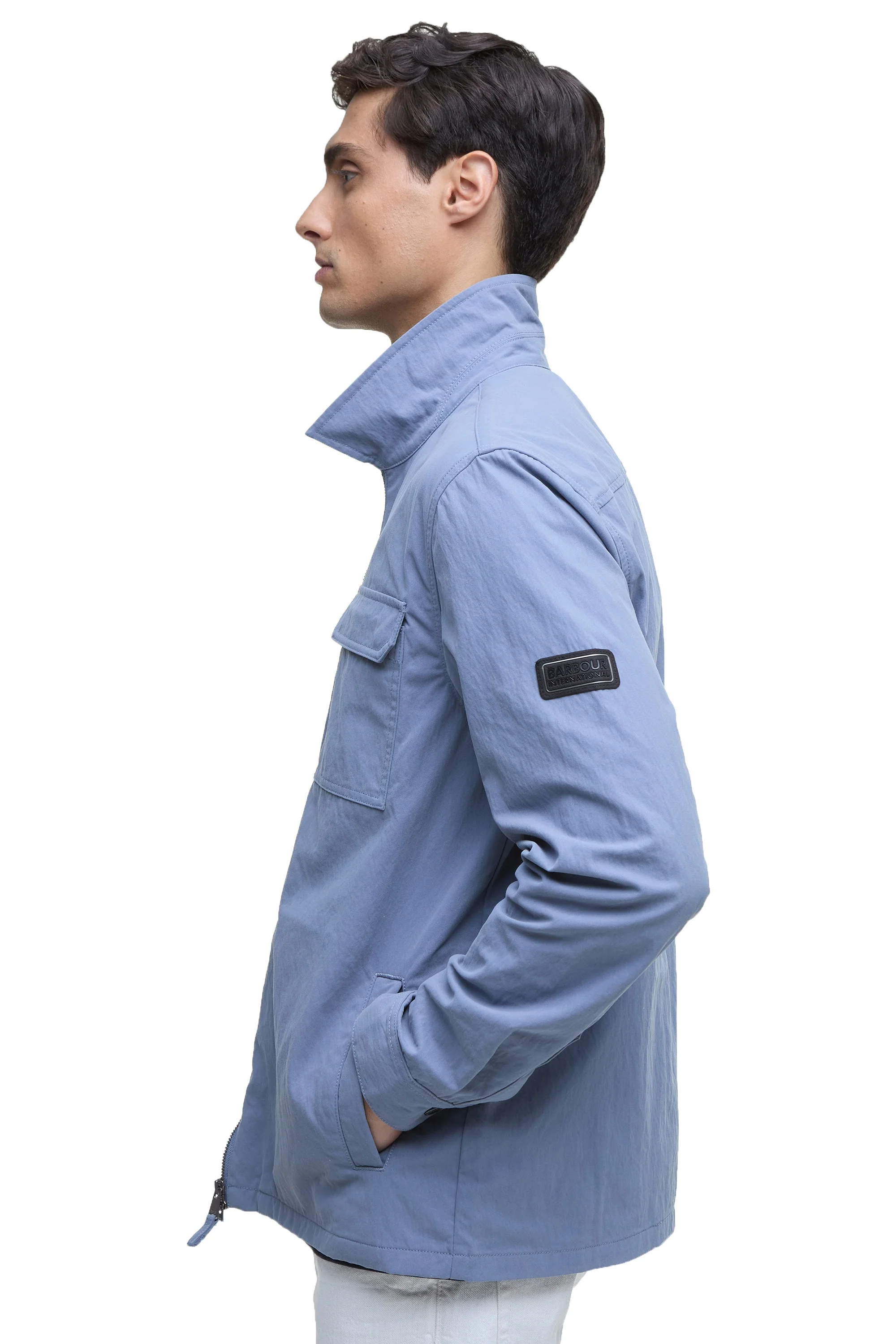Barbour International Maze Overshirt Washed Blue - Image 4