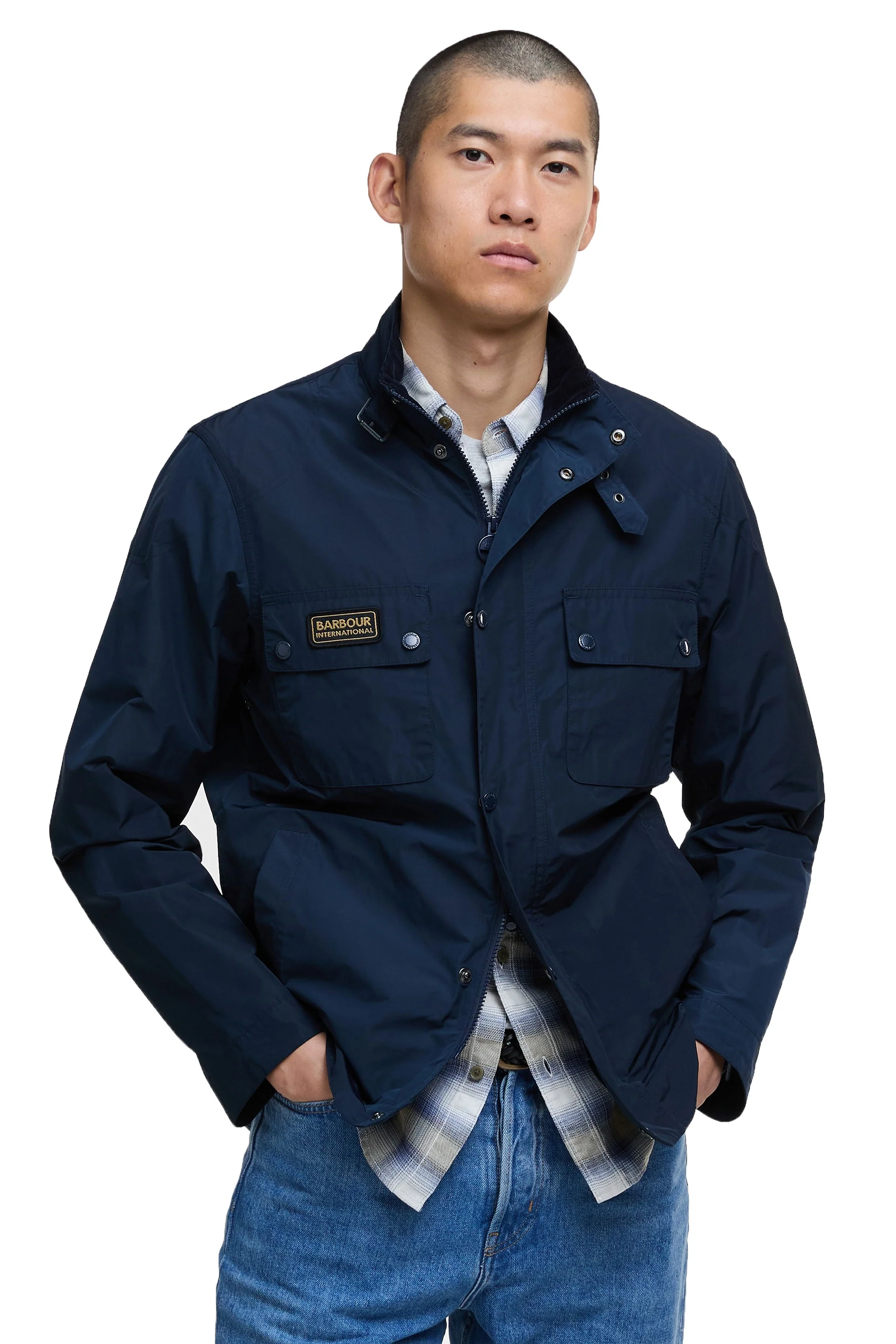 Barbour International Merton Shell Showerproof Jacket Navy - Image 2