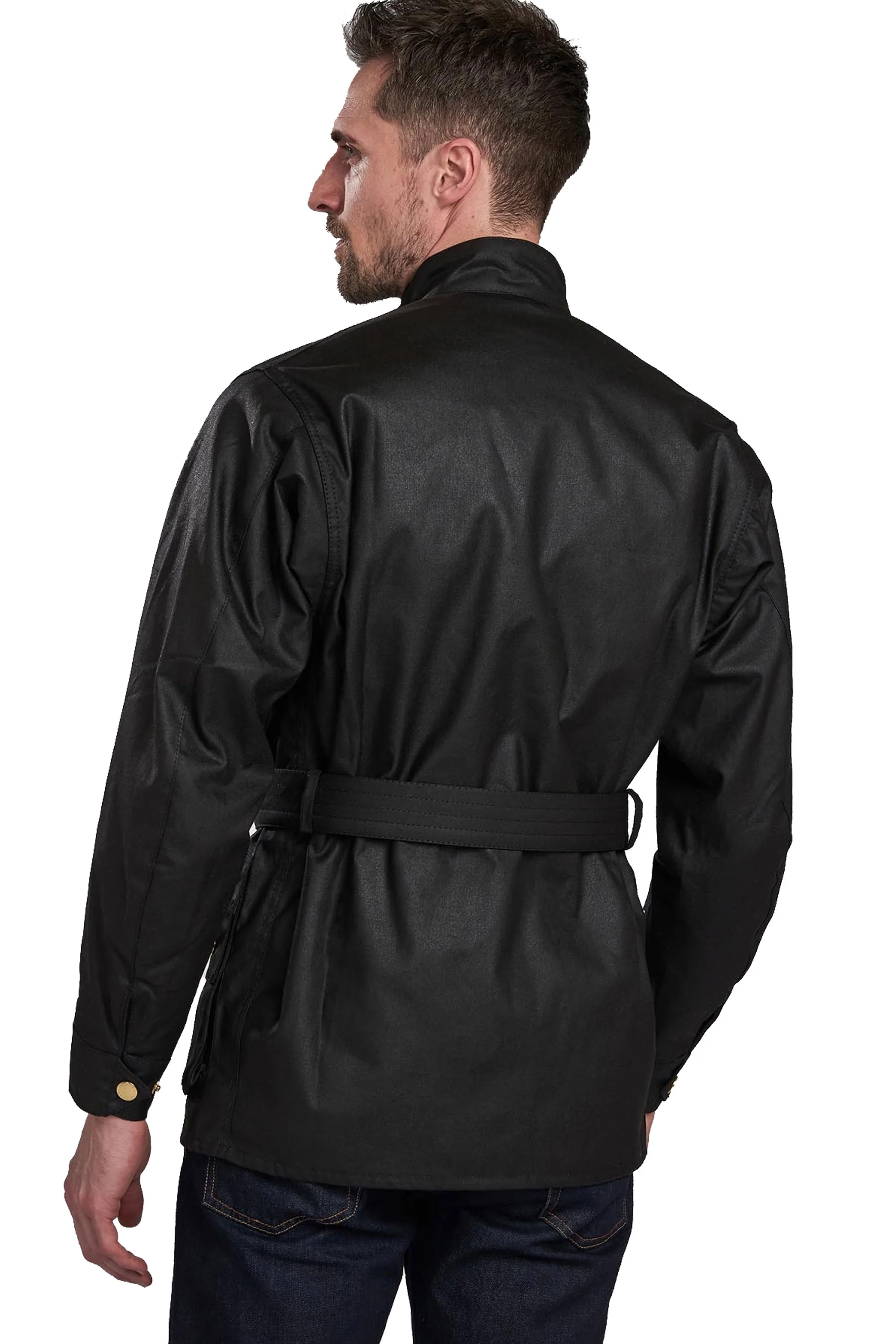 Barbour International Original Wax Jacket Black - Image 3