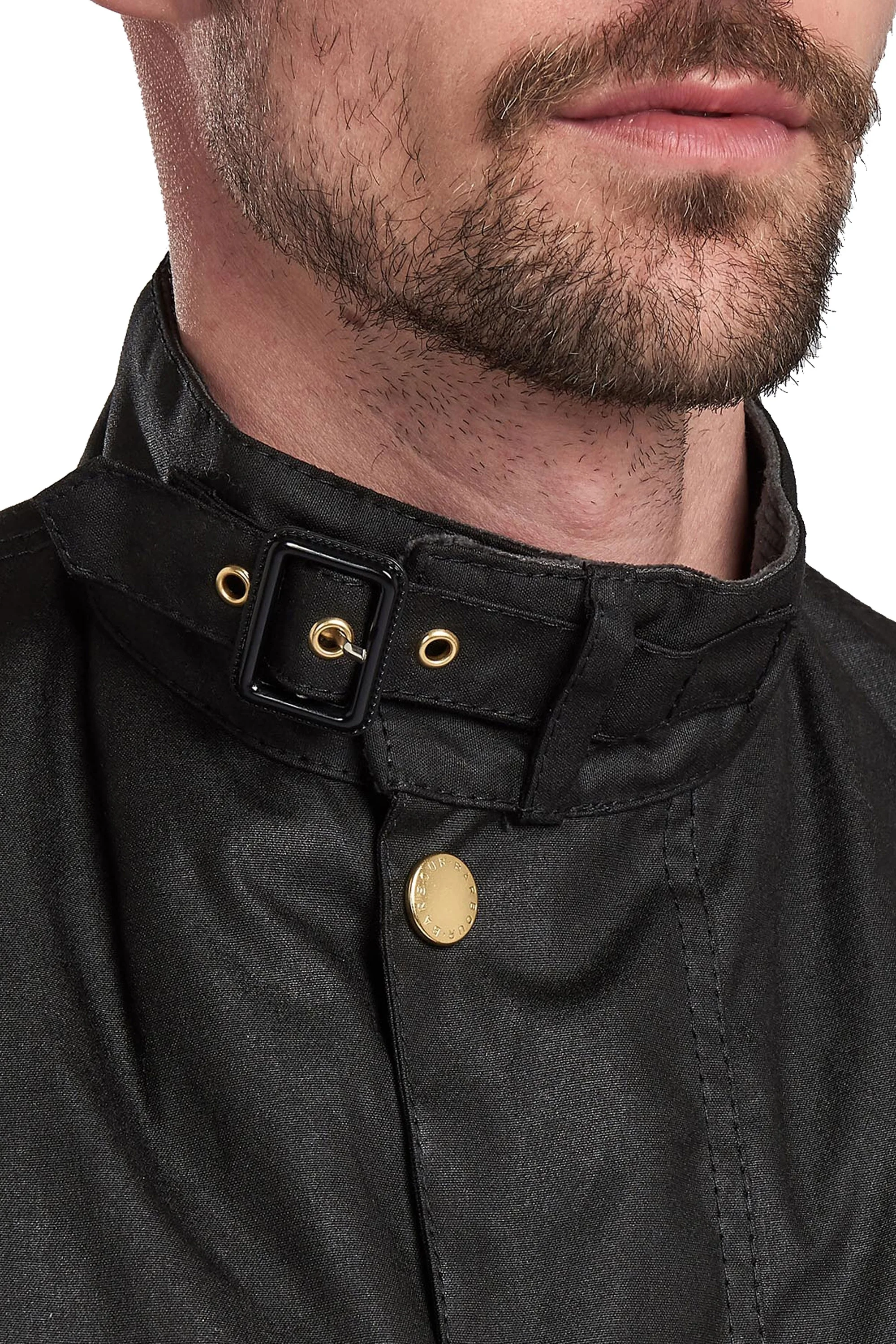 Barbour International Original Wax Jacket Black - Image 4