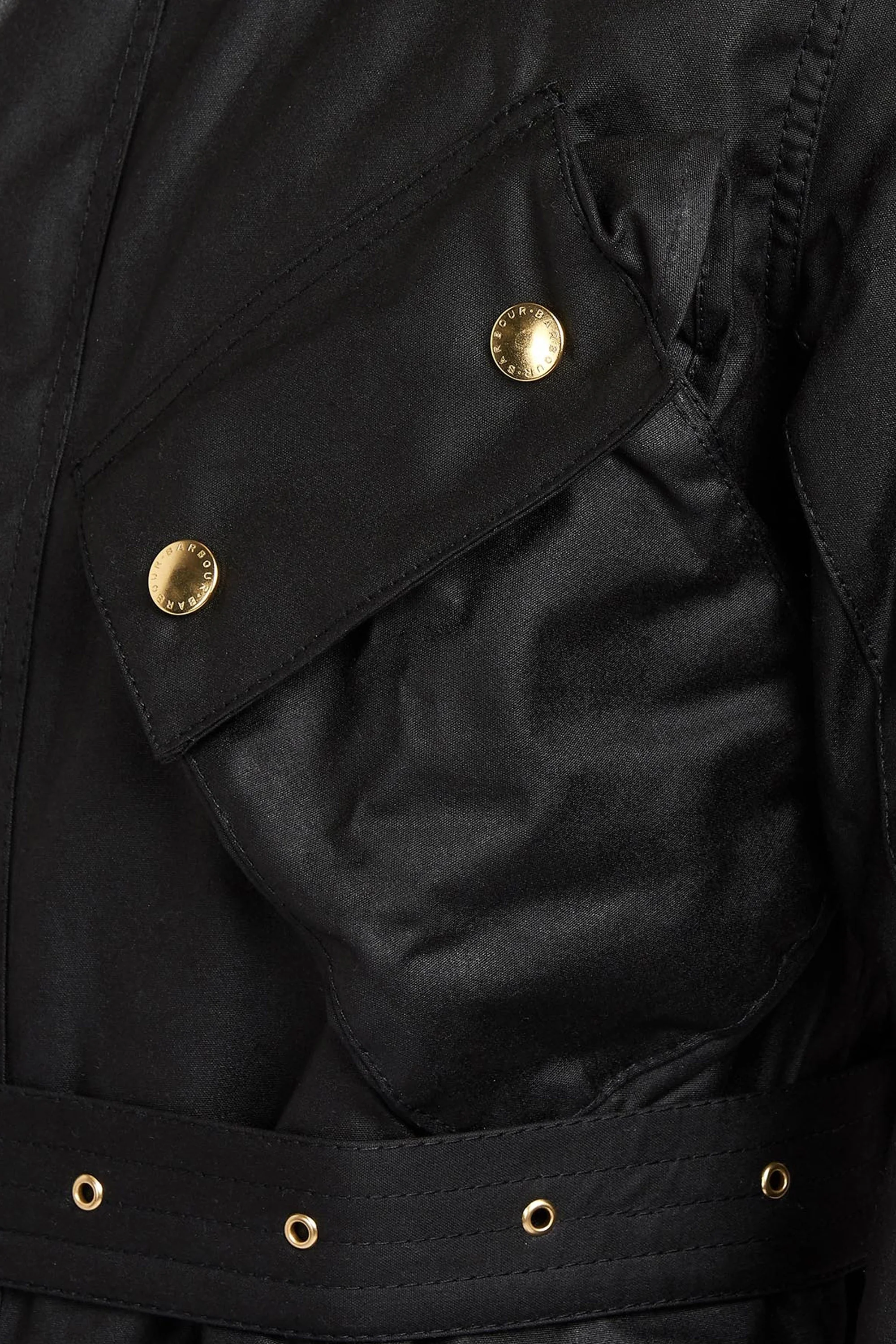 Barbour International Original Wax Jacket Black - Image 5