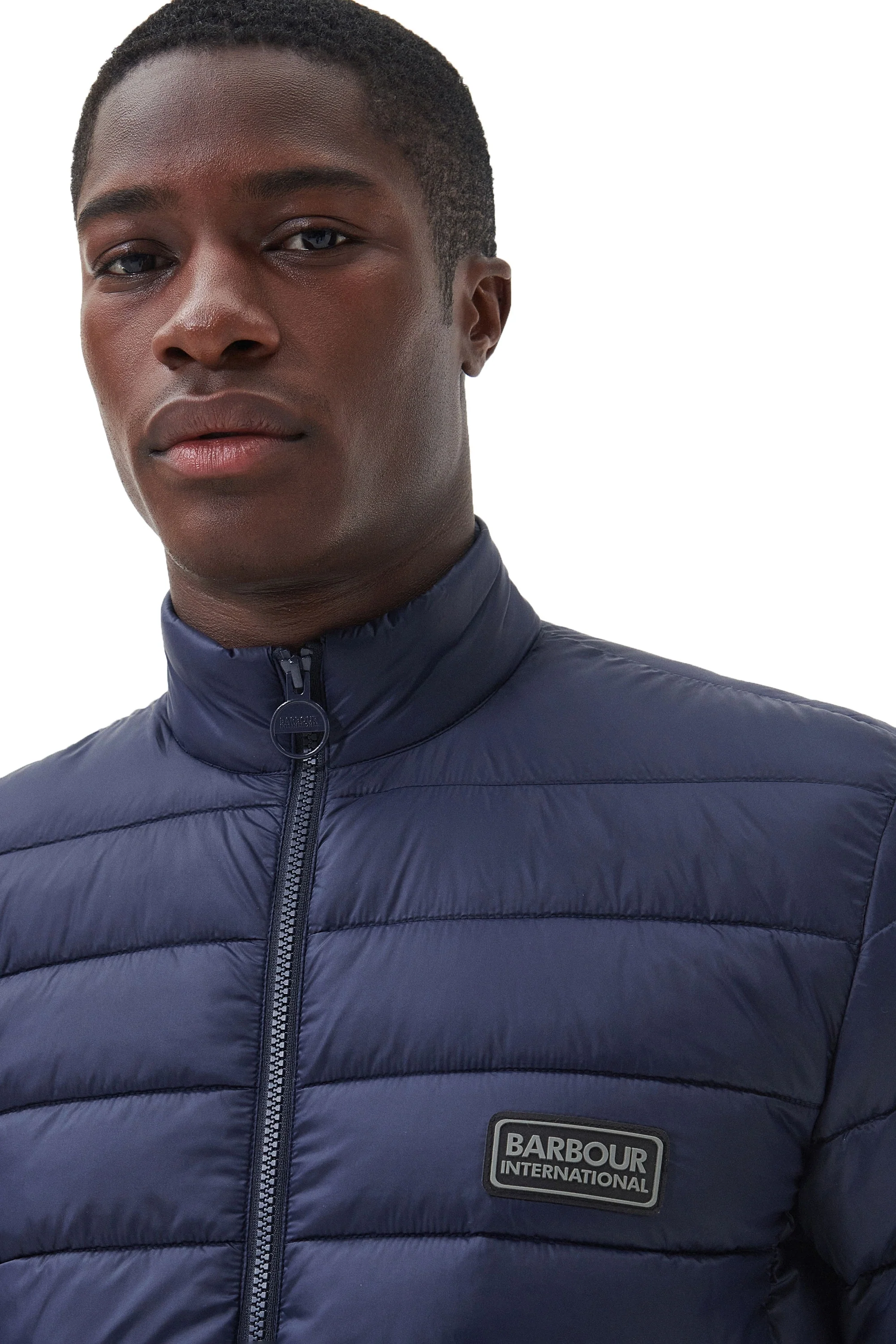 Barbour International Reed Quilted Jacket Navy - Image 3