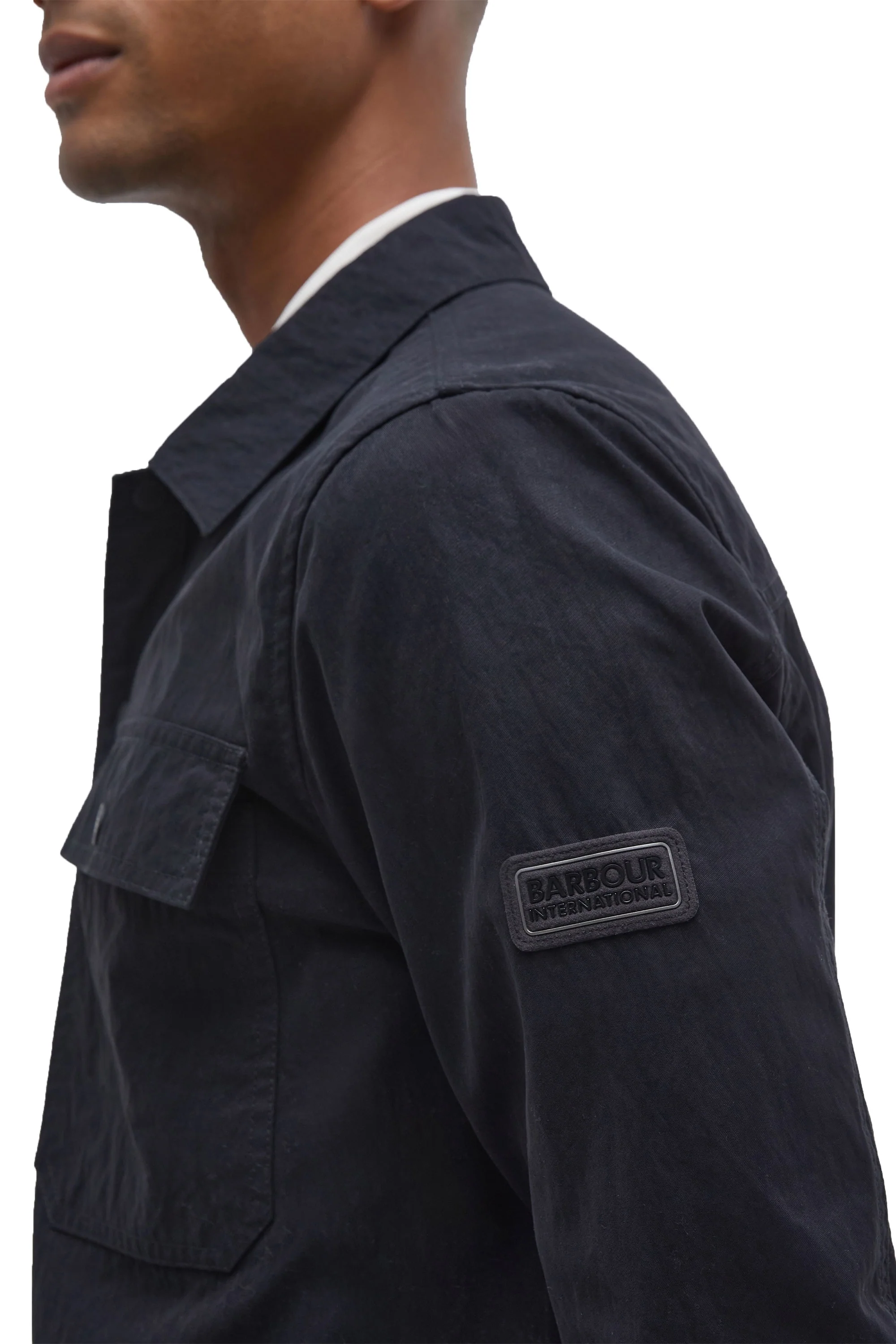 Barbour International Rocco Overshirt Black - Image 3