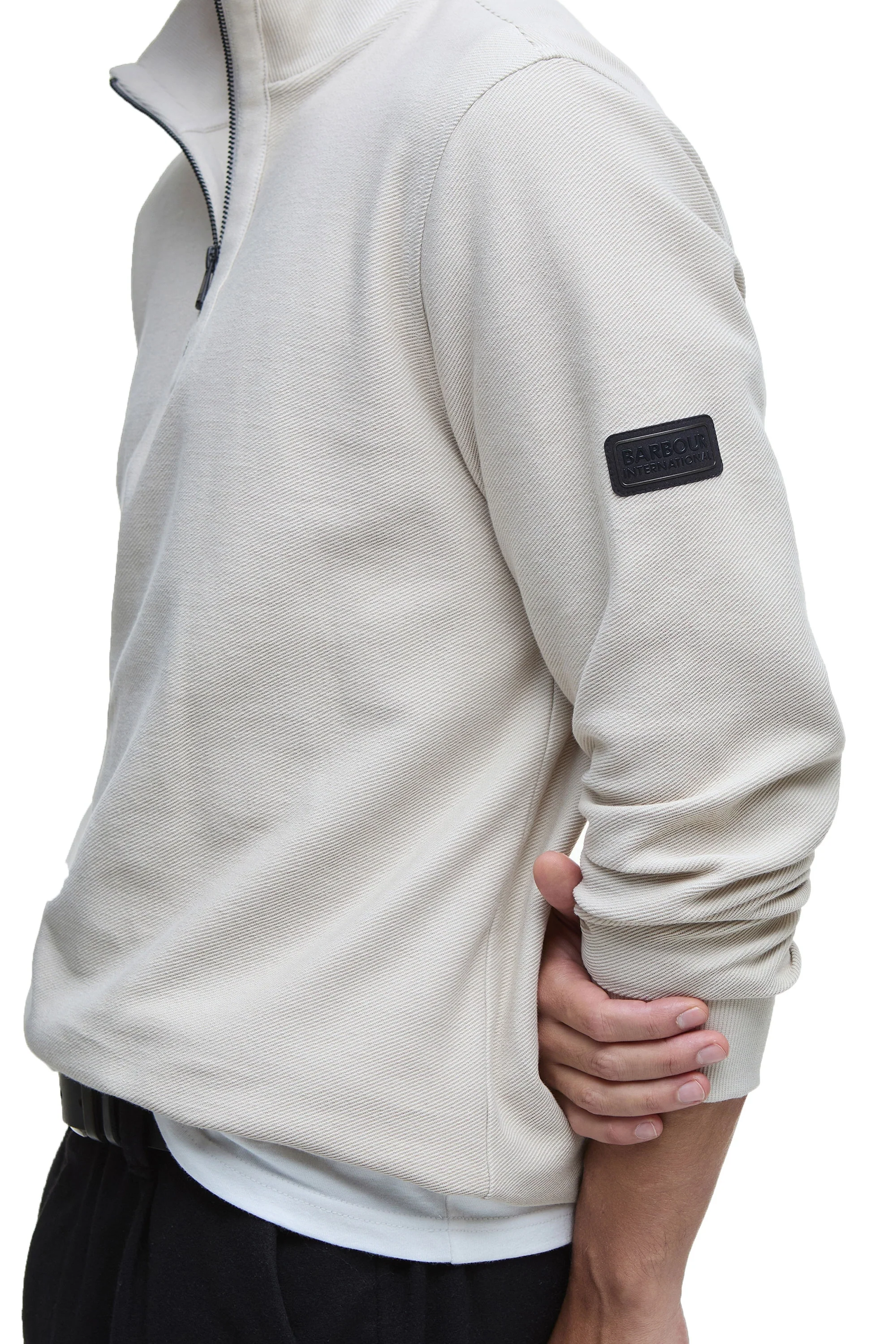 Barbour International Samuel Half Zip Sweatshirt Mist - Image 3