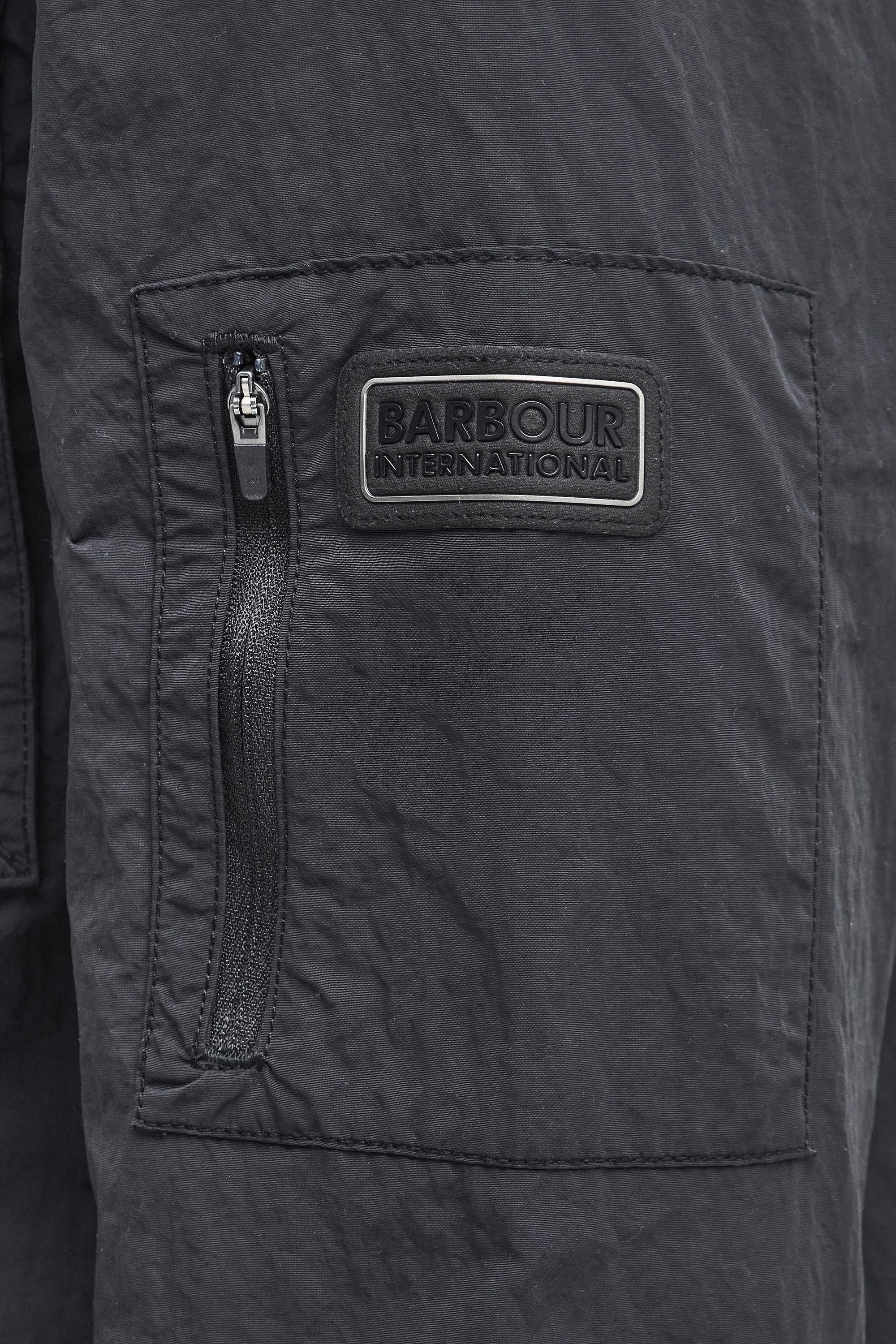 Barbour International Scots Overshirt Black - Image 4
