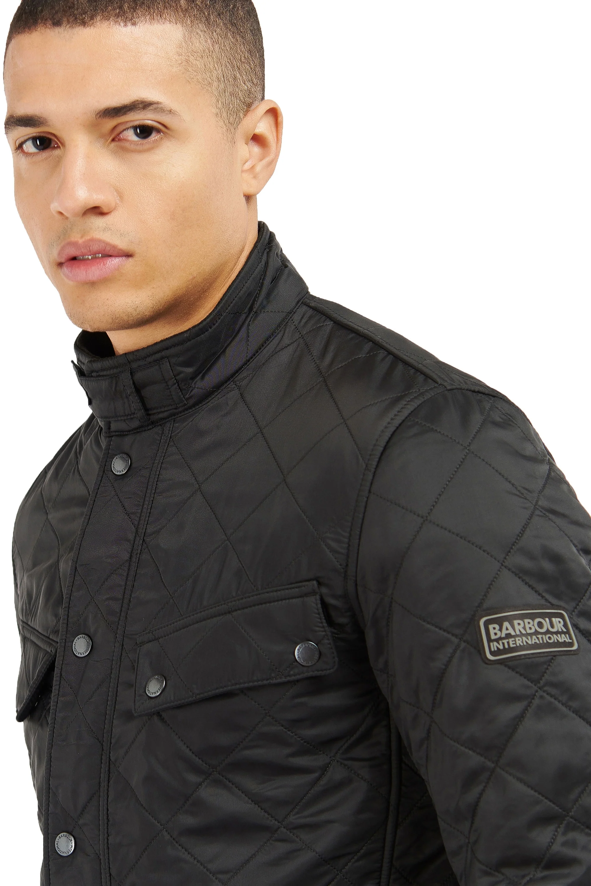 Barbour International Tourer Ariel Polarquilt Jacket Black - Image 4