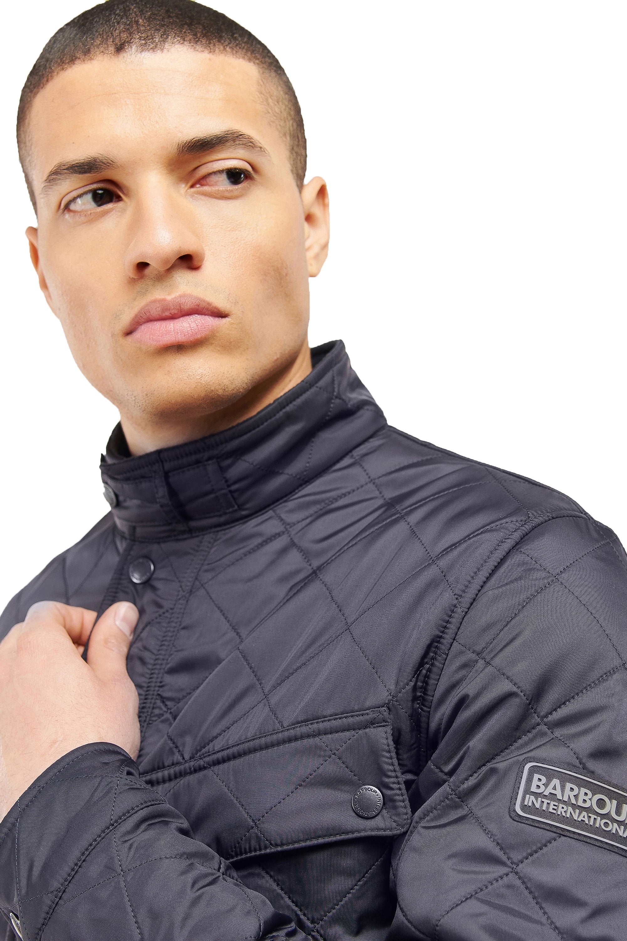 Barbour International Tourer Ariel Polarquilt Jacket Navy - Image 3