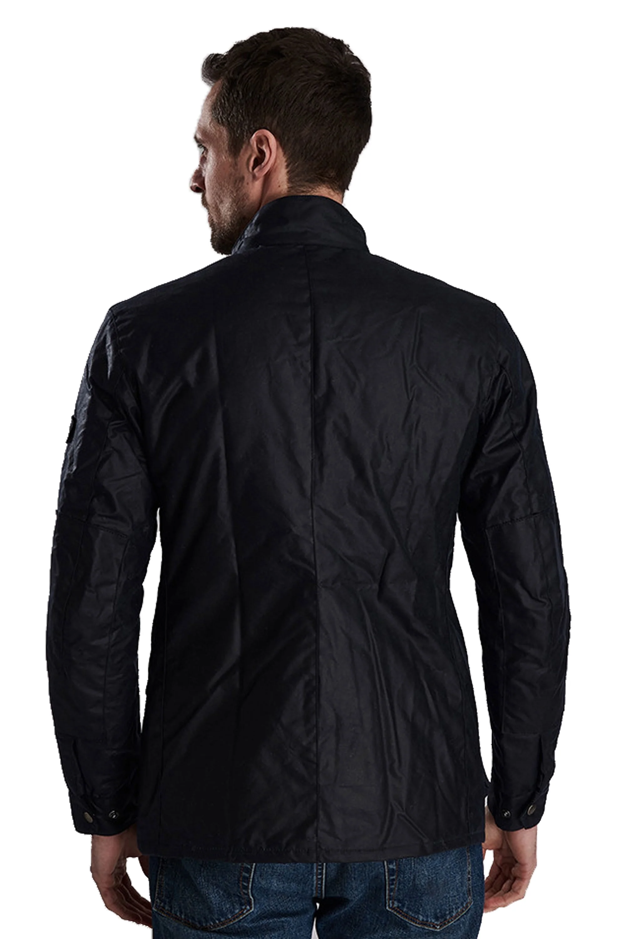 Barbour International Tourer Wax Duke Jacket Navy - Image 3