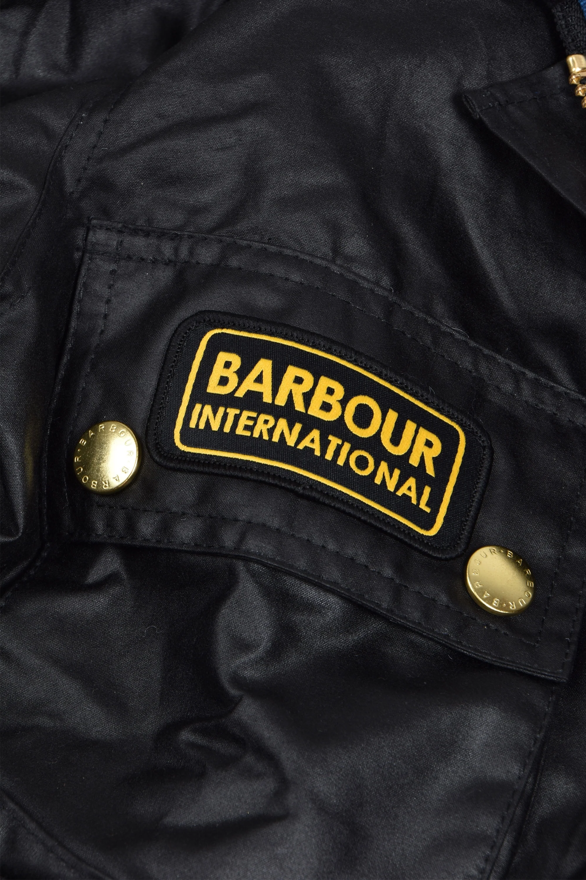 Barbour International Union Jack Jacket Black - Image 4