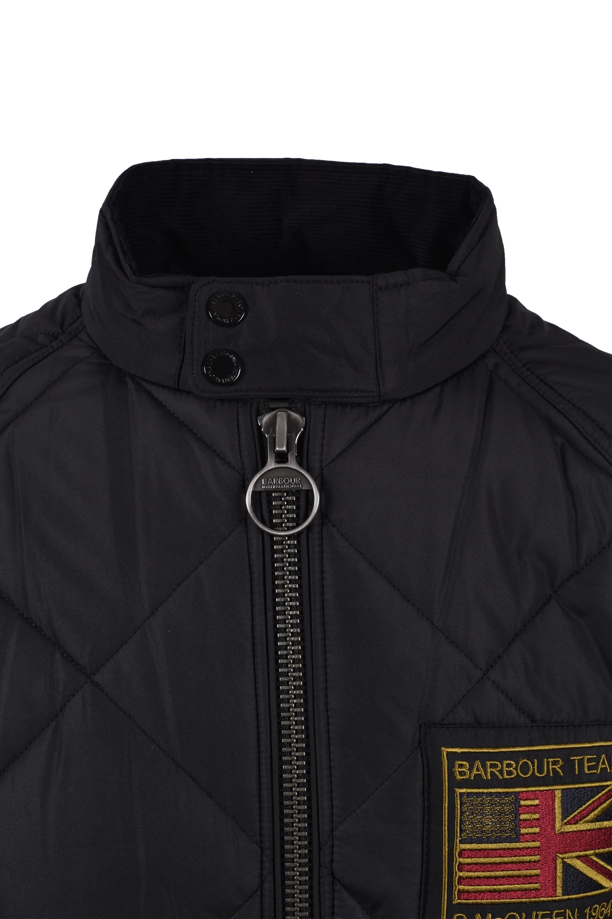 Barbour Intl Steve McQueen Quilted Merchant Jacket Black - Image 6