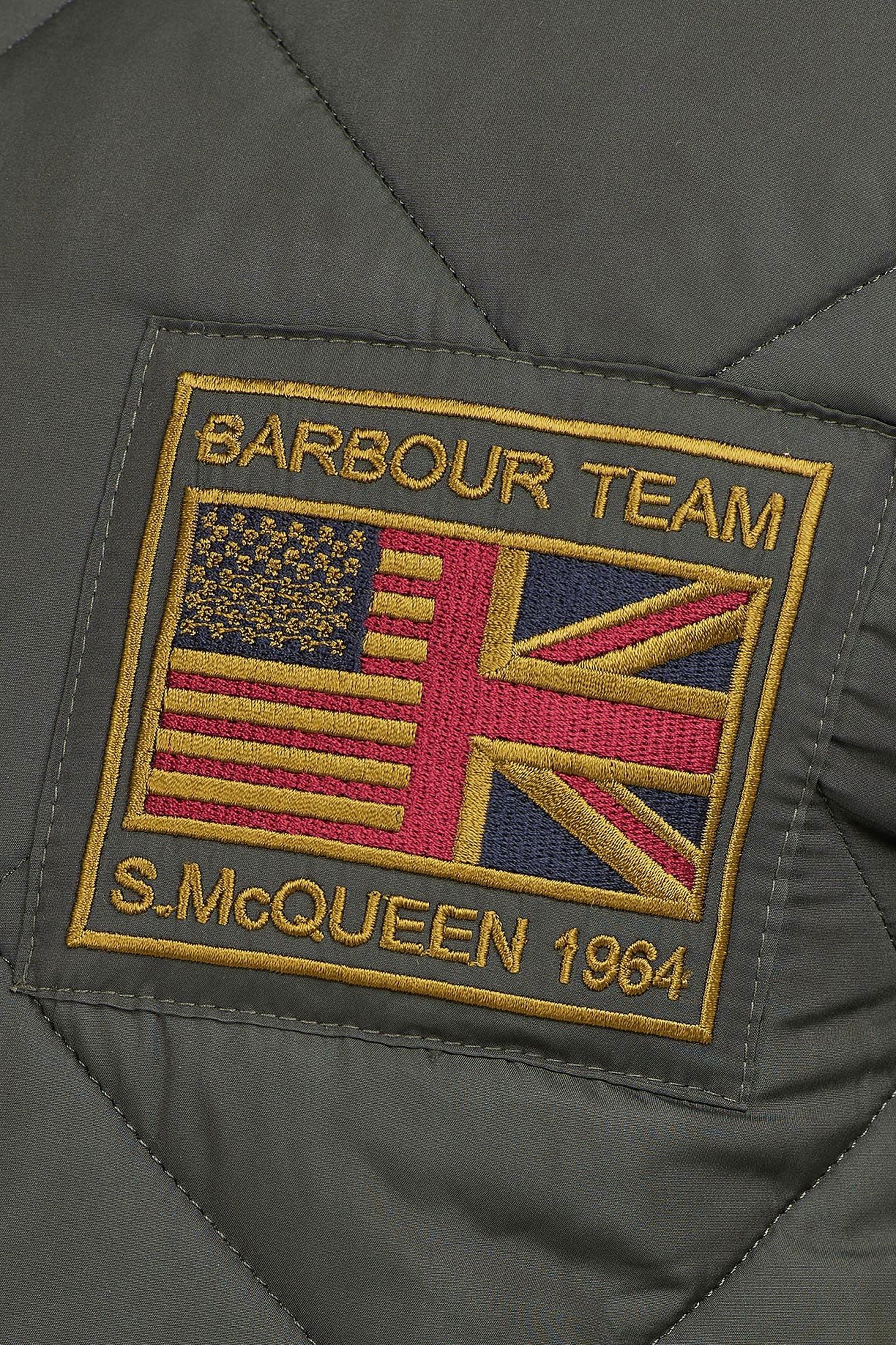 Barbour Intl Steve McQueen Quilted Merchant Jacket Sage - Image 4