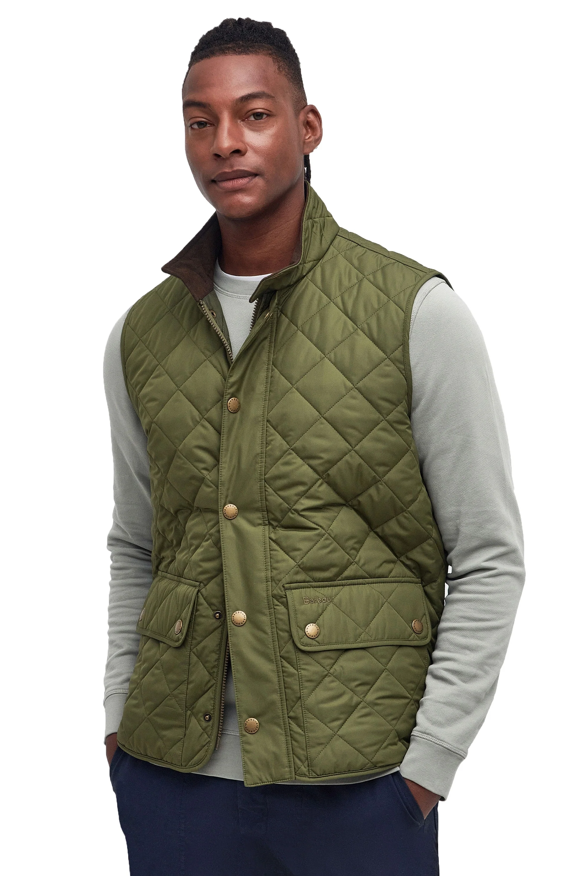 Barbour Lowerdale Gilet Dark Moss - Image 2