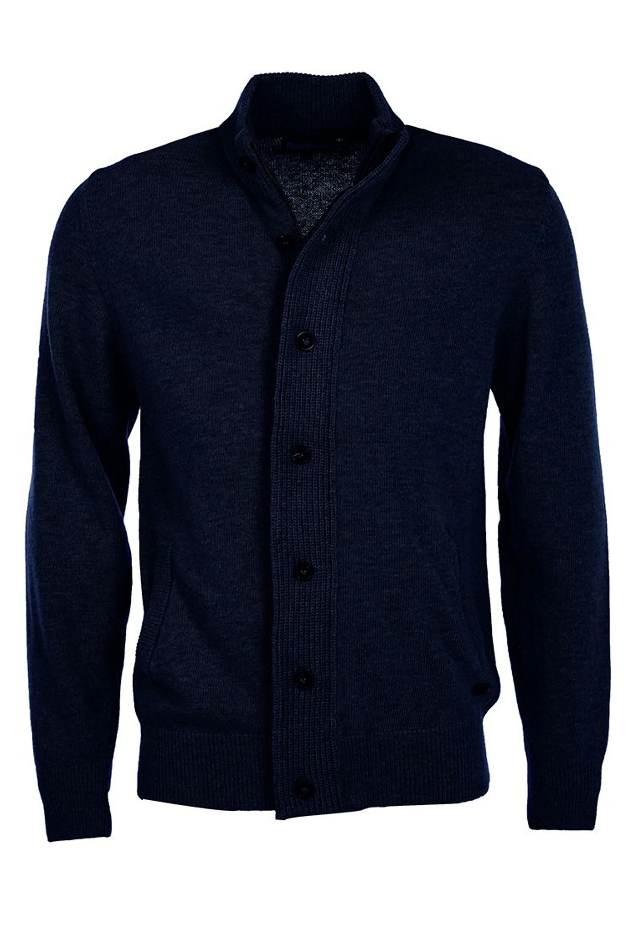 Barbour Patch Full Zip Through Knitwear Navy
