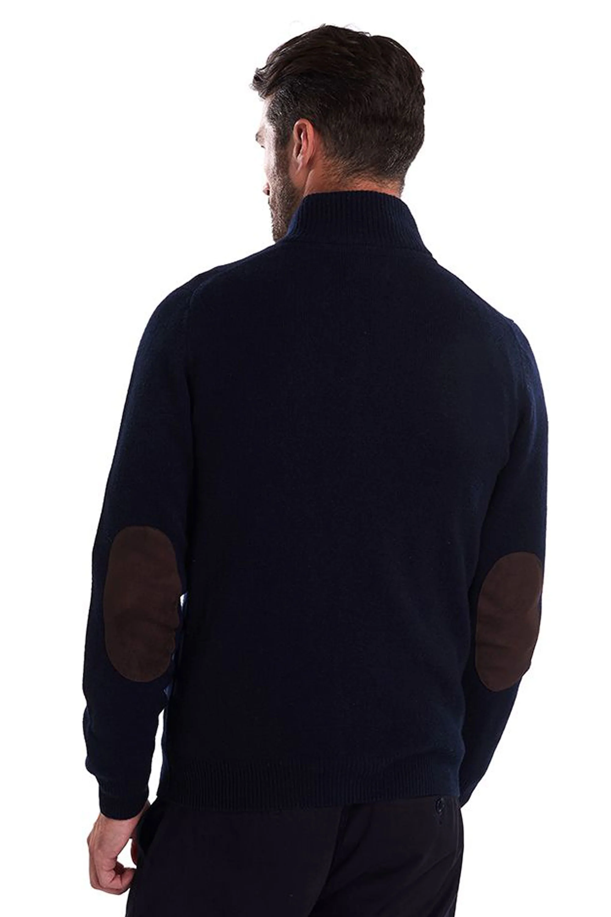 Barbour Patch Full Zip Through Knitwear Navy - Image 2