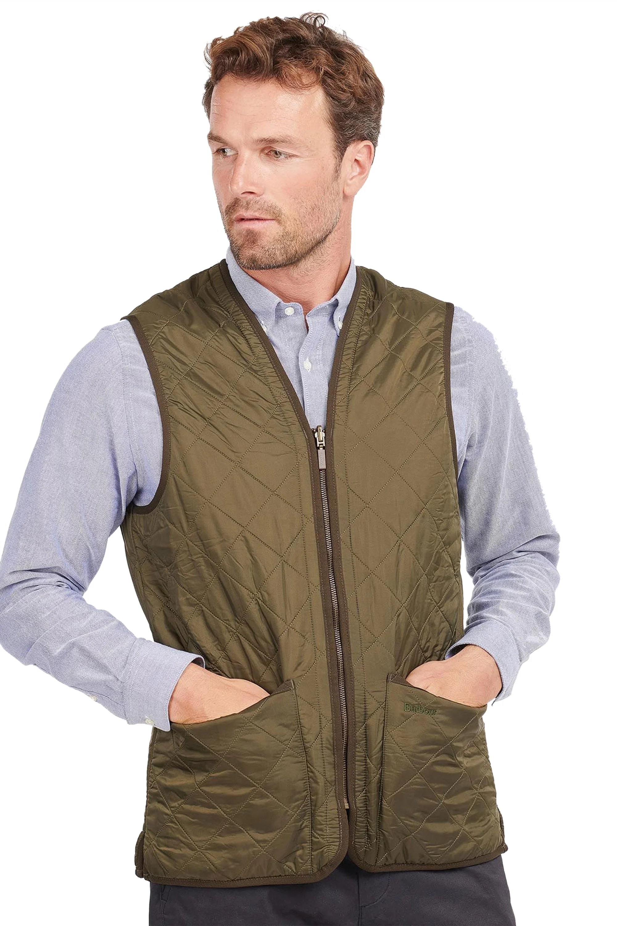 Barbour Polarquilt Waistcoat In Liner Olive - Image 2