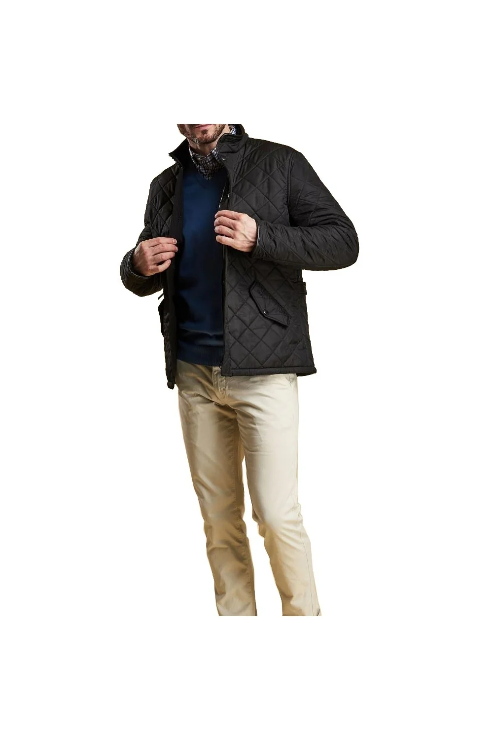 Barbour Powell Quilted Jacket Black - Image 2