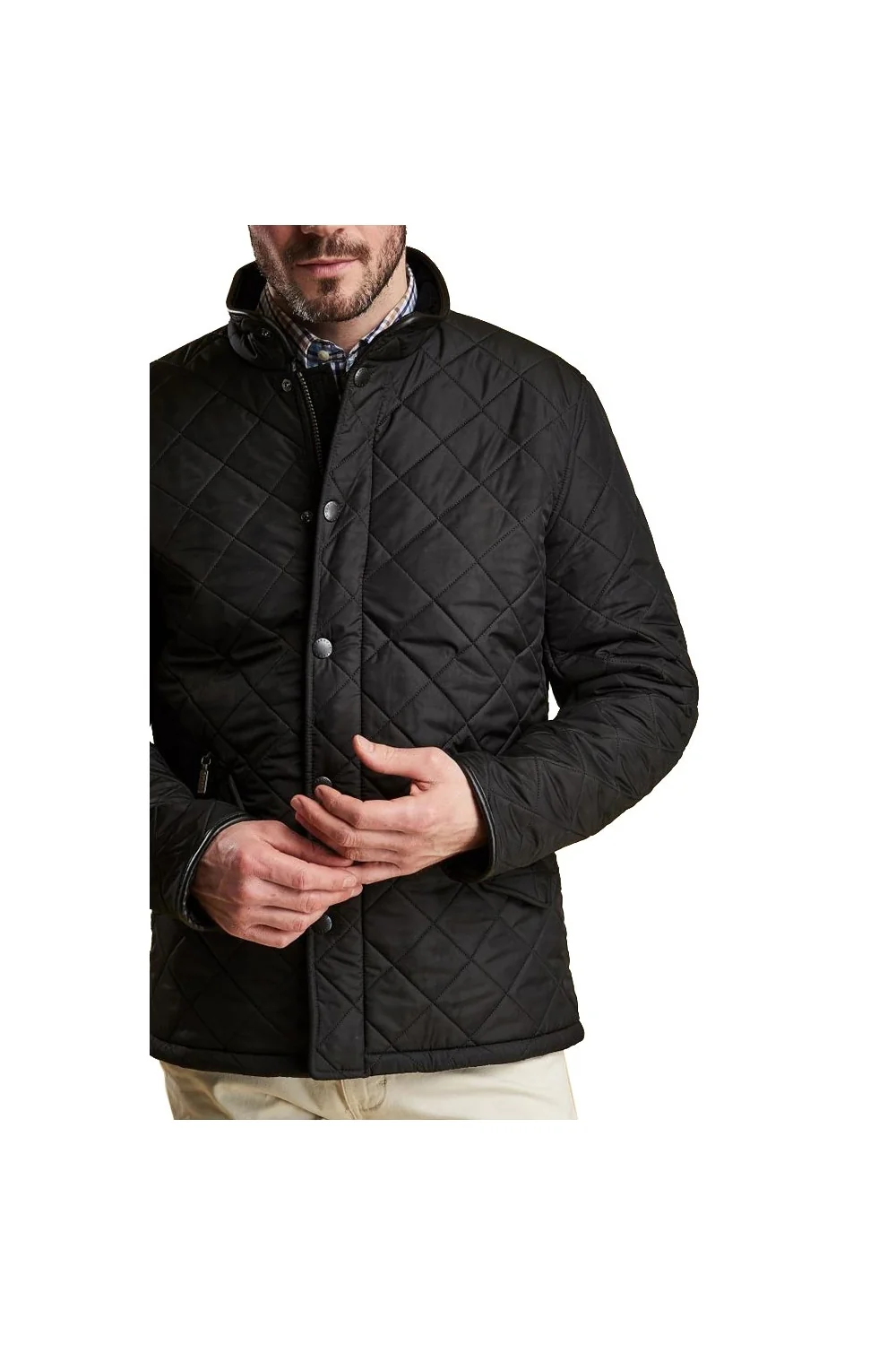Barbour Powell Quilted Jacket Black - Image 3
