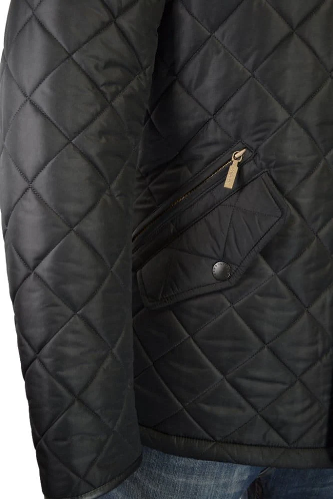 Barbour Powell Quilted Jacket Black - Image 4