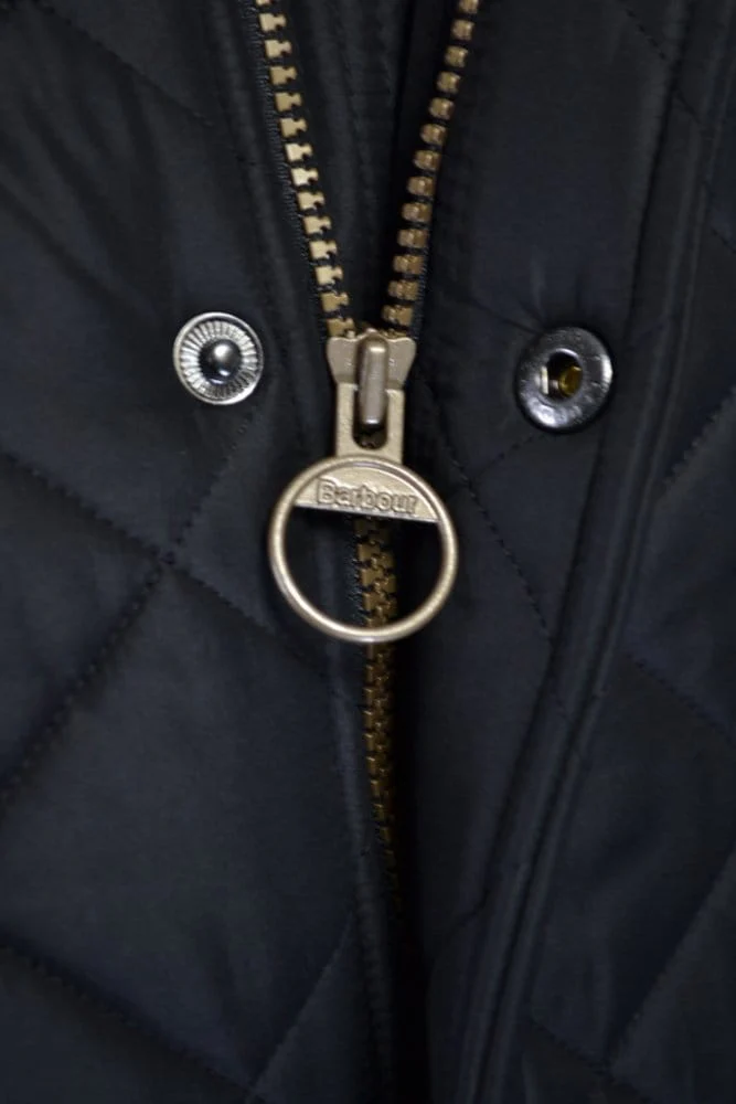 Barbour Powell Quilted Jacket Black - Image 5