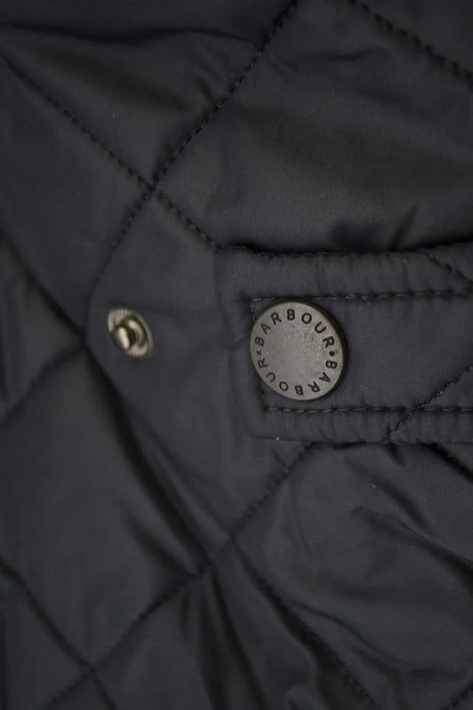 Barbour Powell Quilted Jacket Navy - Image 4