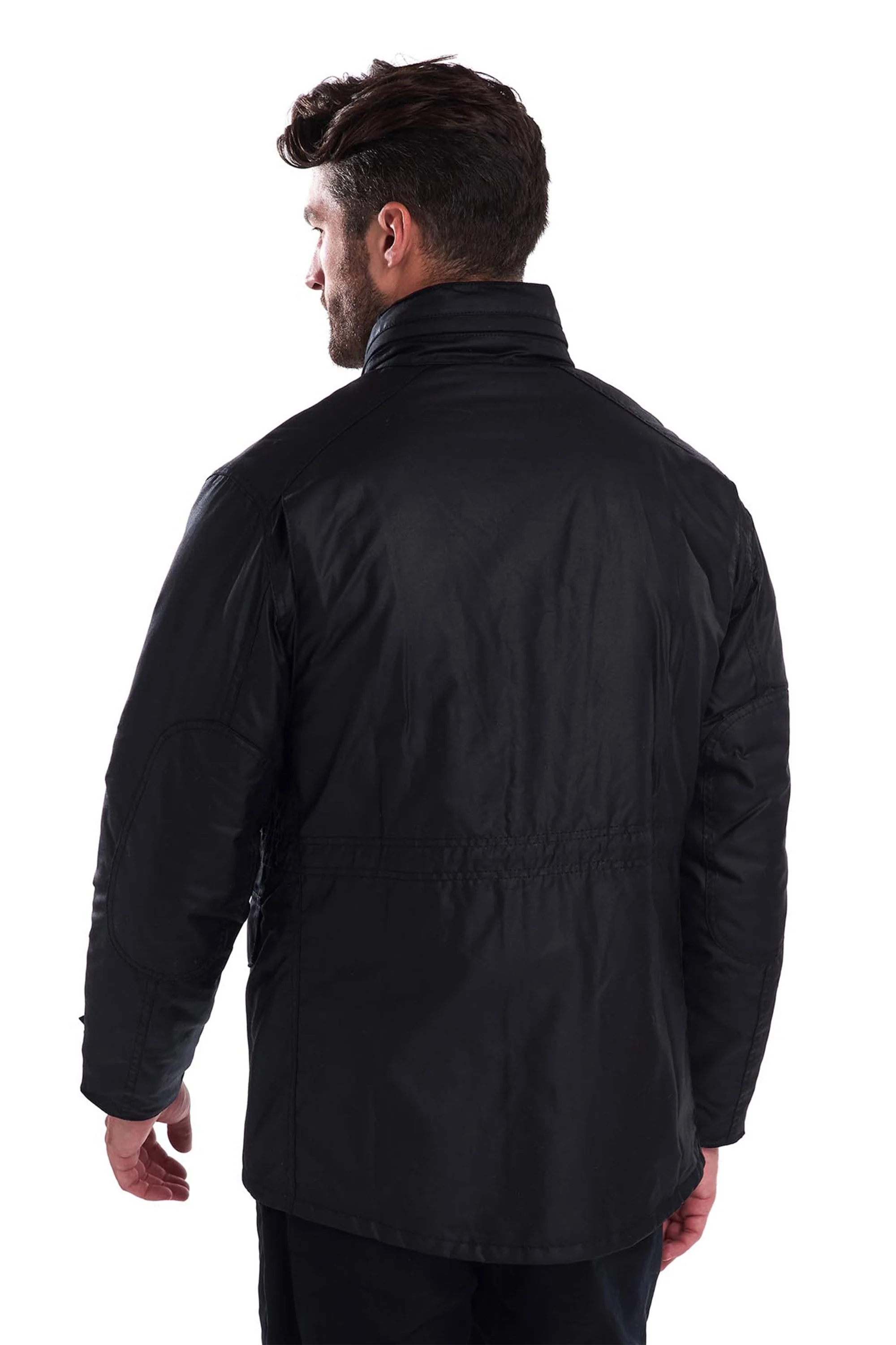 Barbour Sapper Wax Jacket Black - Image 3