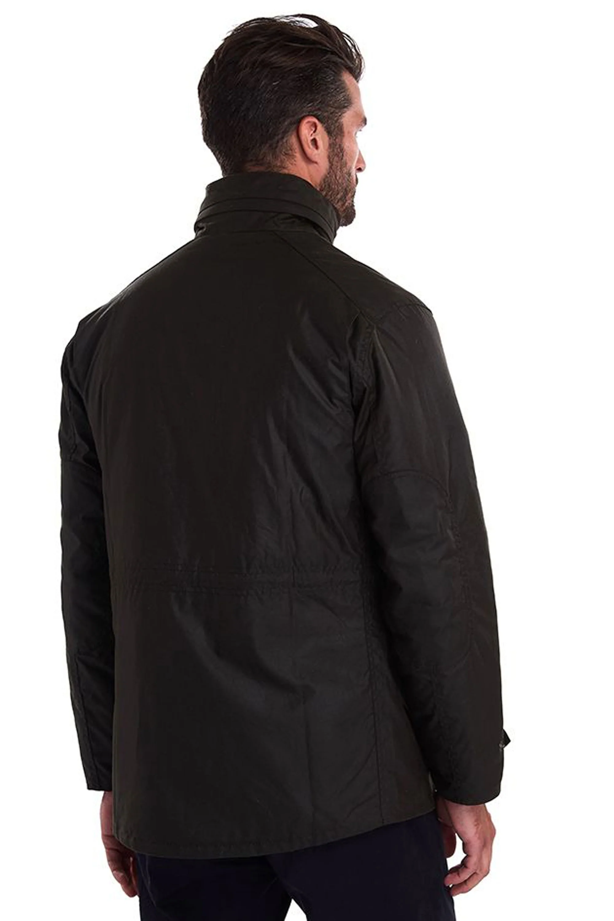 Barbour Sapper Wax Jacket Olive - Image 3