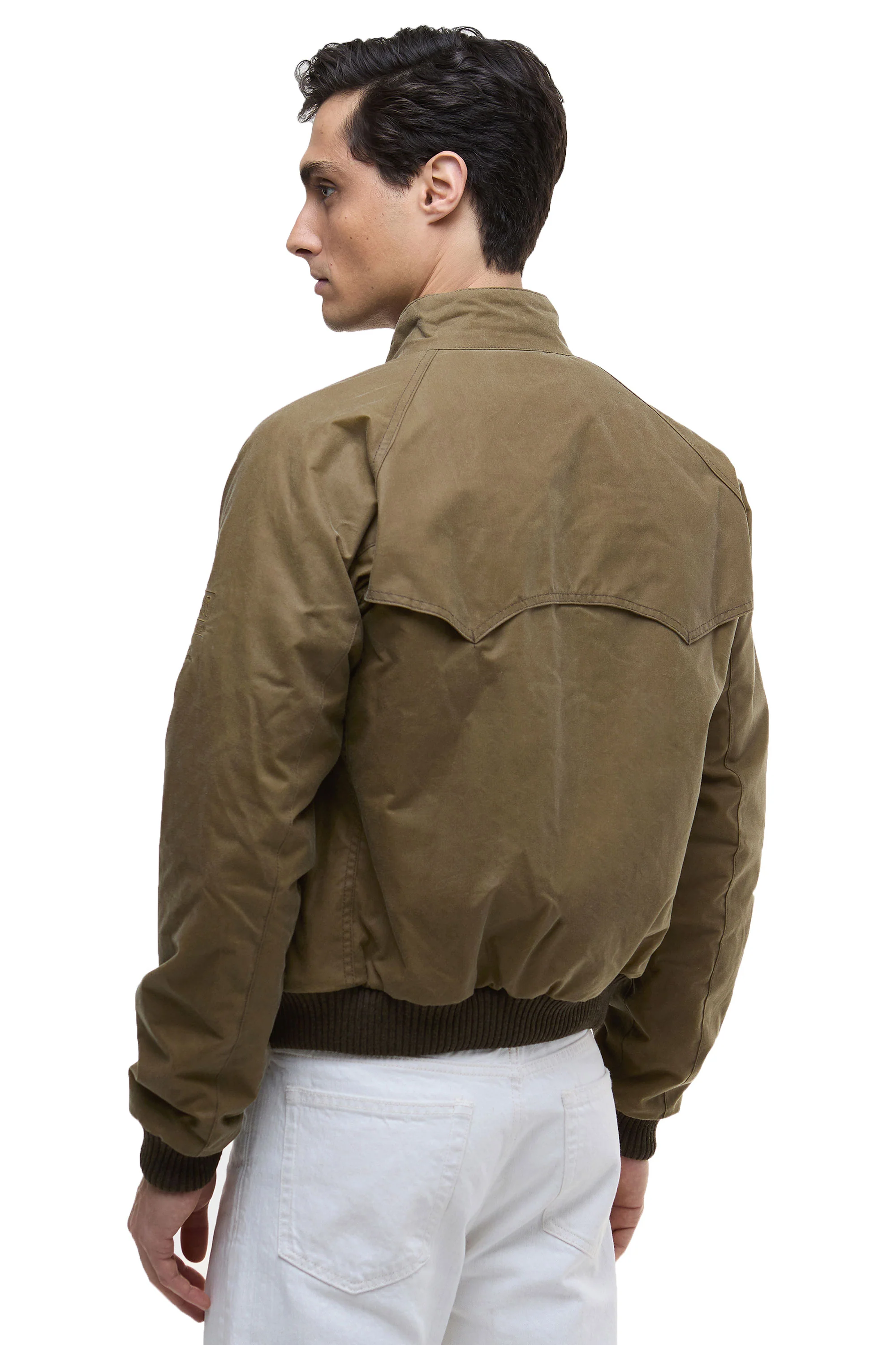 Barbour Steve McQueen Merchant Wax Jacket Sand - Image 3